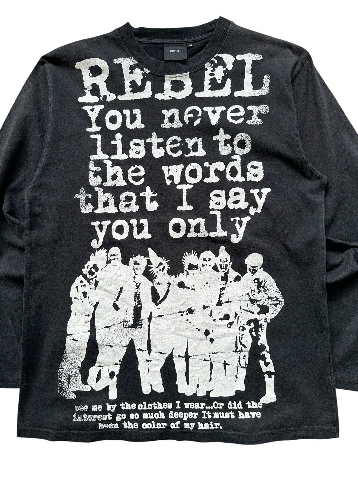 Algonquins 🔥Jrock🔥 - 00's OXFAM punk rebel long sleeve Size US M / EU 48-50 / 2 - 2 Thumbnail