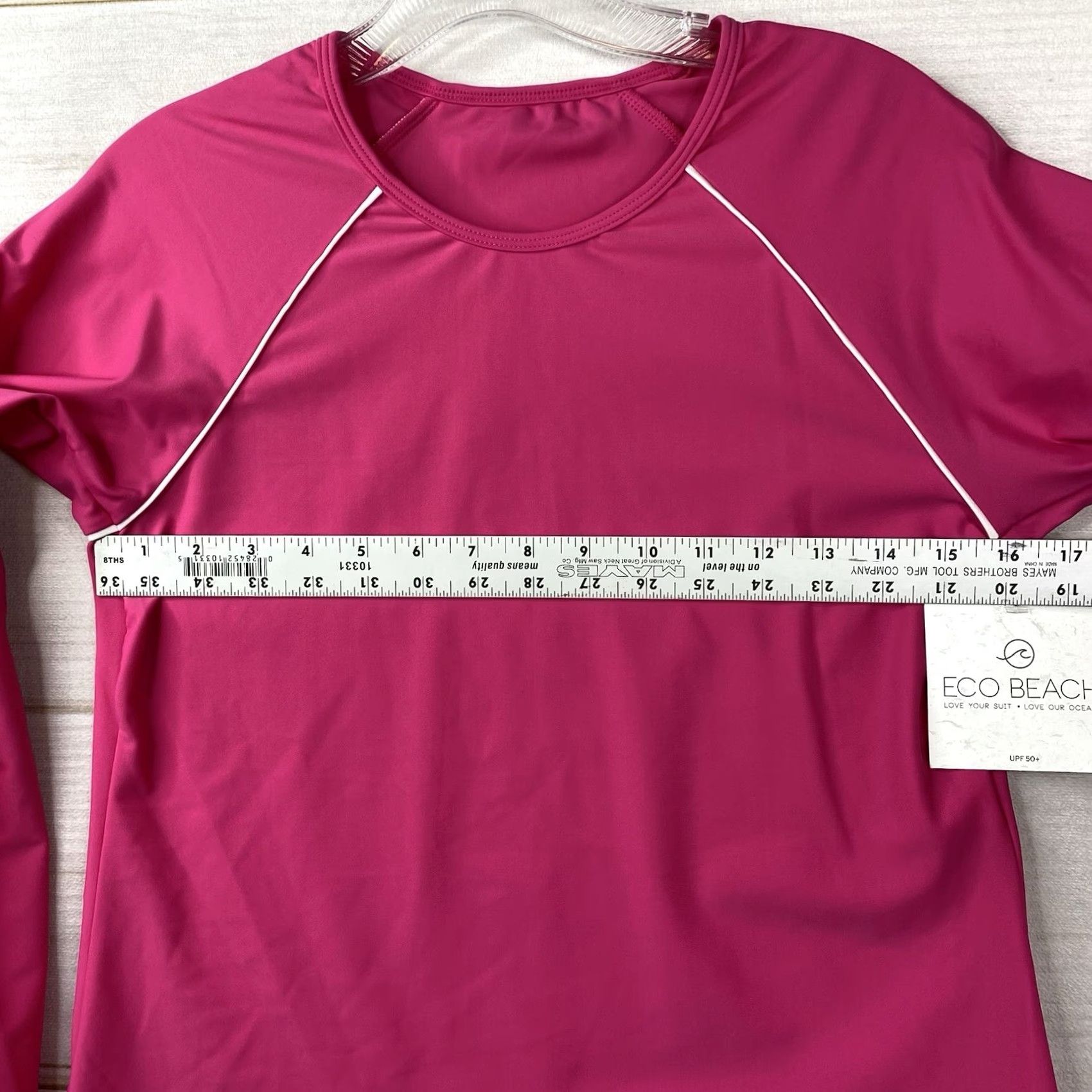 Vintage Eco Beach Rash Guard Top Womens S Pink Long Sleeve UV/Sun Protection NWT Size S / US 4 / IT 40 - 5 Thumbnail