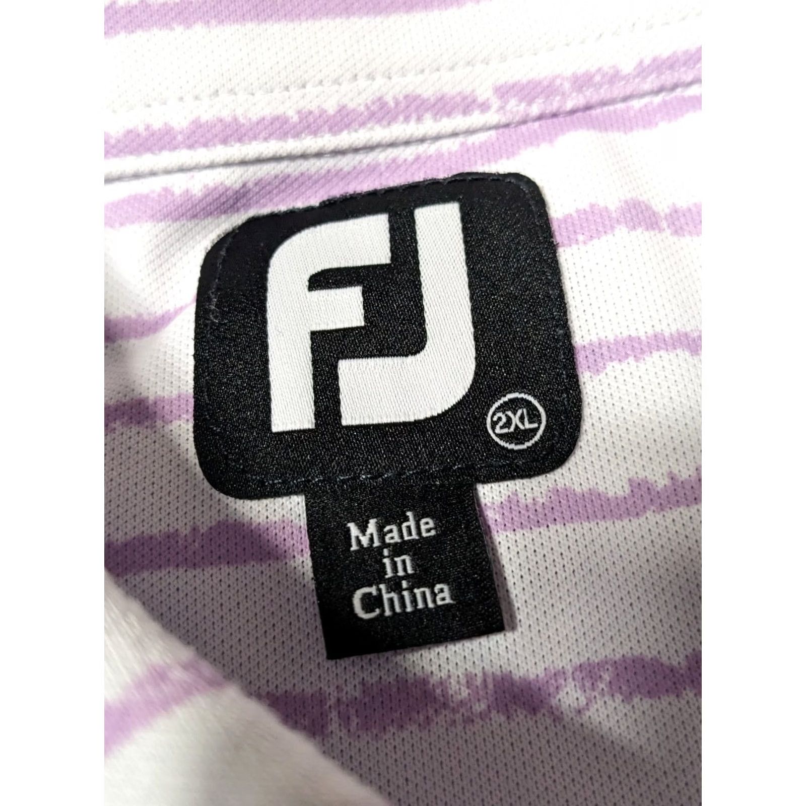 Footjoy FOOTJOY Polo Shirt Men 2XL Lavender Striped Performance Stretch Golf Shirt EUC Short Sleeve Collared Button Embroidered Logo Blue Polyester Spandex Size US XXL / EU 58 / 5 - 5 Thumbnail