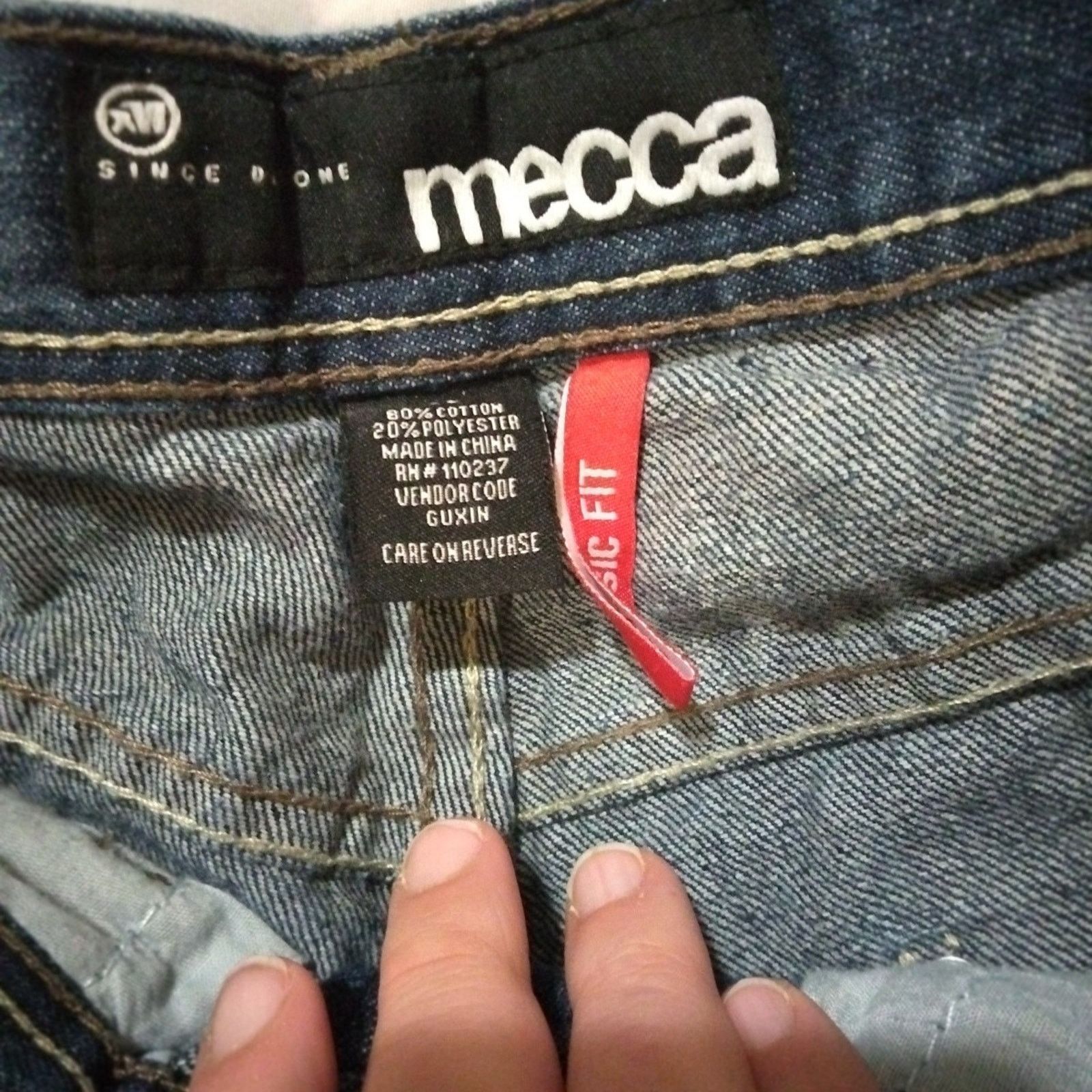 Mecca Mecca Jean Shorts Mens Size 32 Medium Dark Denim Long 90s Size US 32 / EU 48 - 4 Thumbnail