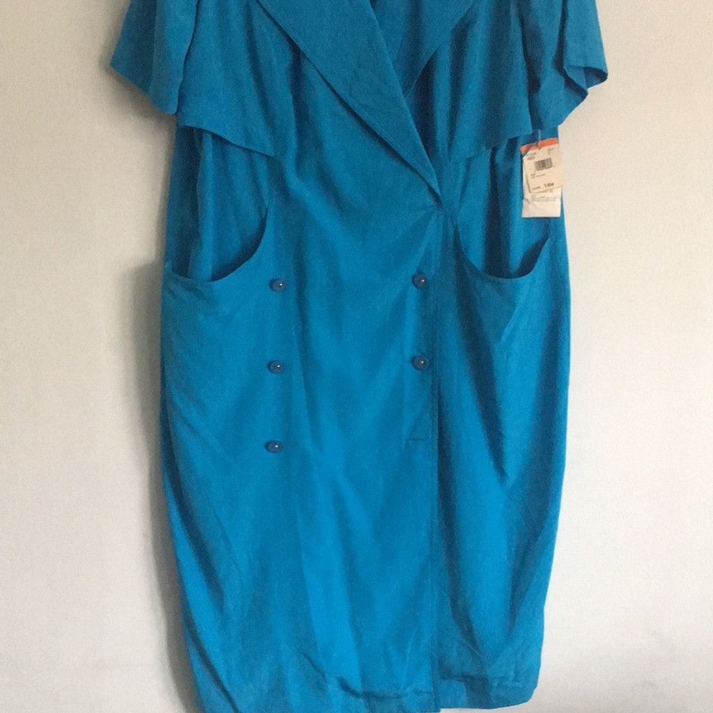 Other NWT Vintage 80's Leslie Fay Collections II Wrap Dress: 18W Size XXL / US 16-18 / IT 52-54 - 3 Thumbnail