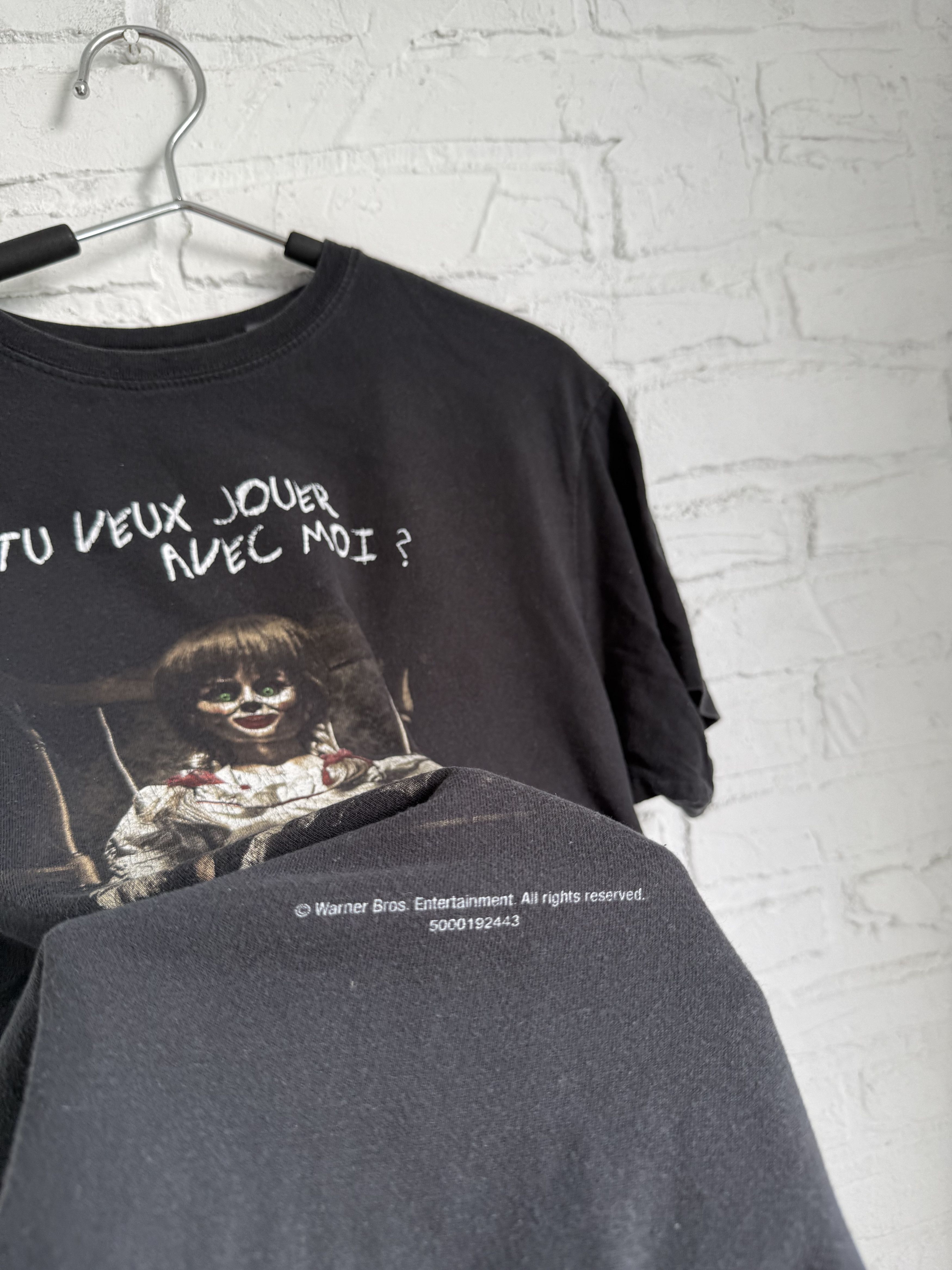 Vintage 2014 Annabelle Horror Movie Tu veux jouer avec moi? t-shirt Size US M / EU 48-50 / 2 - 3 Thumbnail