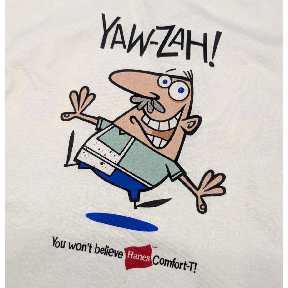 Hanes × Vintage Y2K You Won't Believe Hanes Comfort-T promo T-shirt Size US XL / EU 56 / 4 - 4 Thumbnail