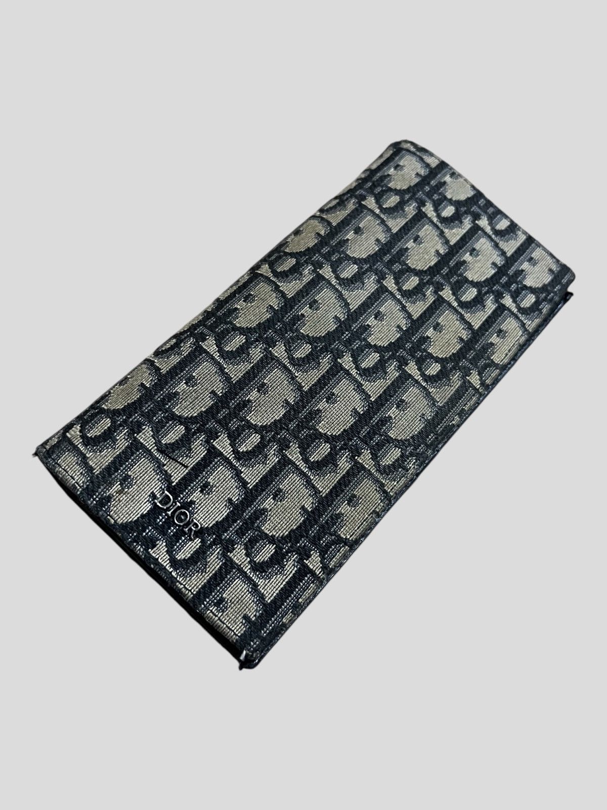 Dior Dior Oblique Monogram Jacquard Leather Long Vertical Wallet Size ONE SIZE - 3 Thumbnail