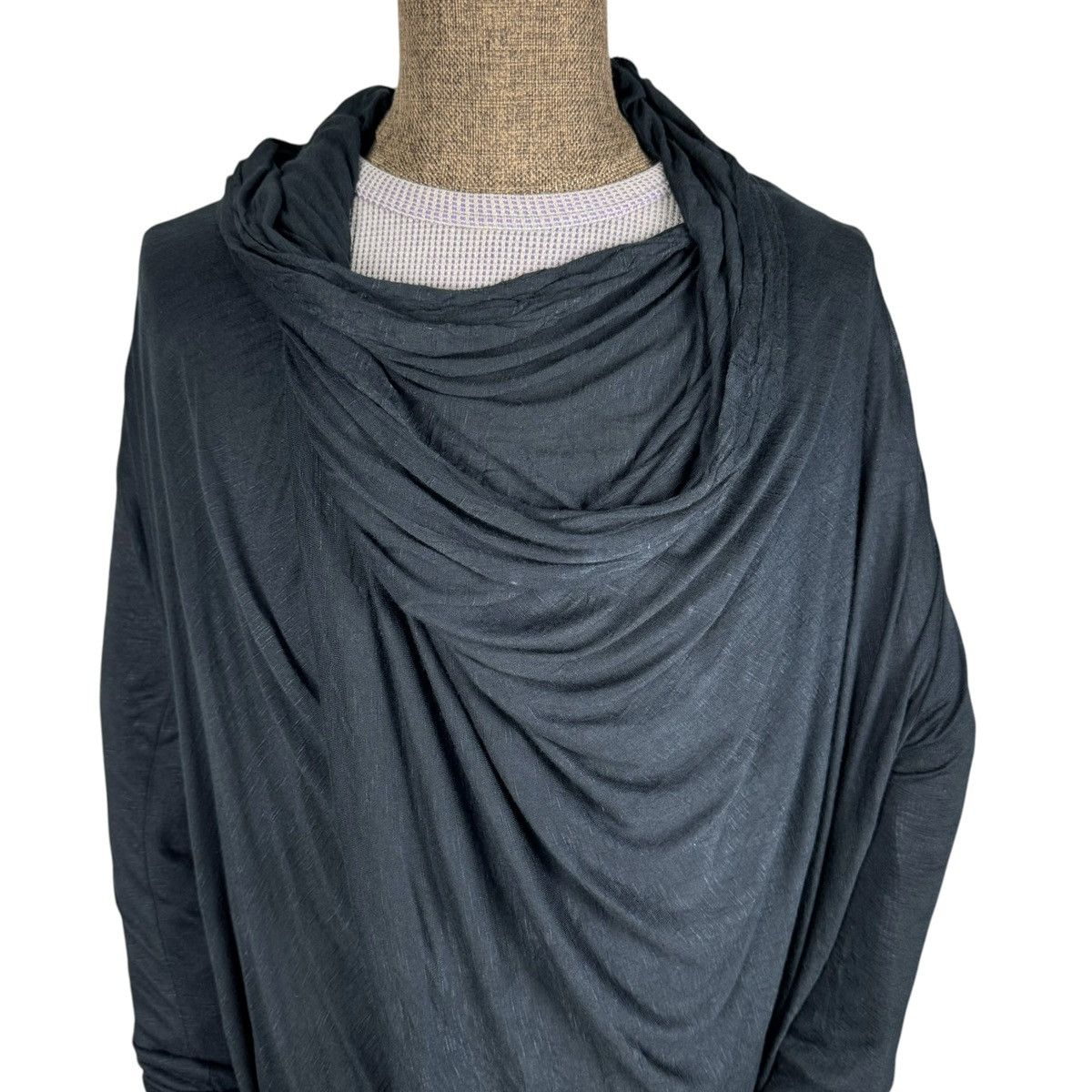 CIVARIZE ☀️CIVARIZE BLACK RAYON SPIRAL COLLAR CARDIGAN JACKET Size M / US 6-8 / IT 42-44 - 3 Thumbnail