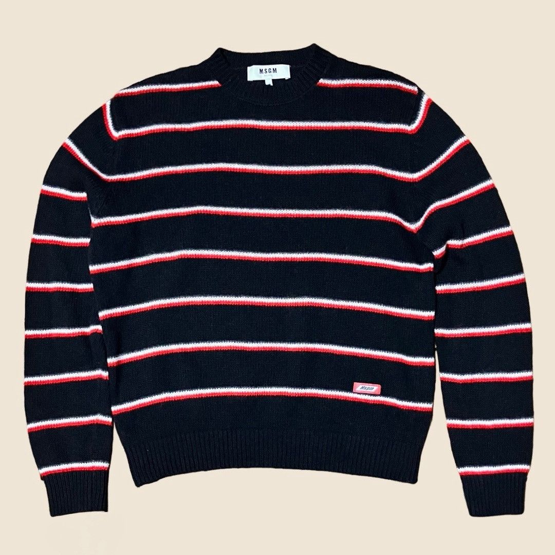 MSGM Striped Wool Knit Sweater – Made in Italy Size M