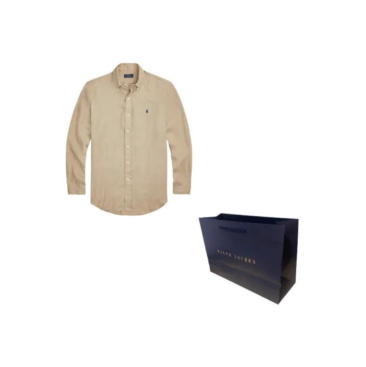 Polo Ralph Lauren Polo Ralph Lauren SS23 Relaxed Linen Long-Sleeve Shirt Size US L / EU 52-54 / 3 - 1 Thumbnail