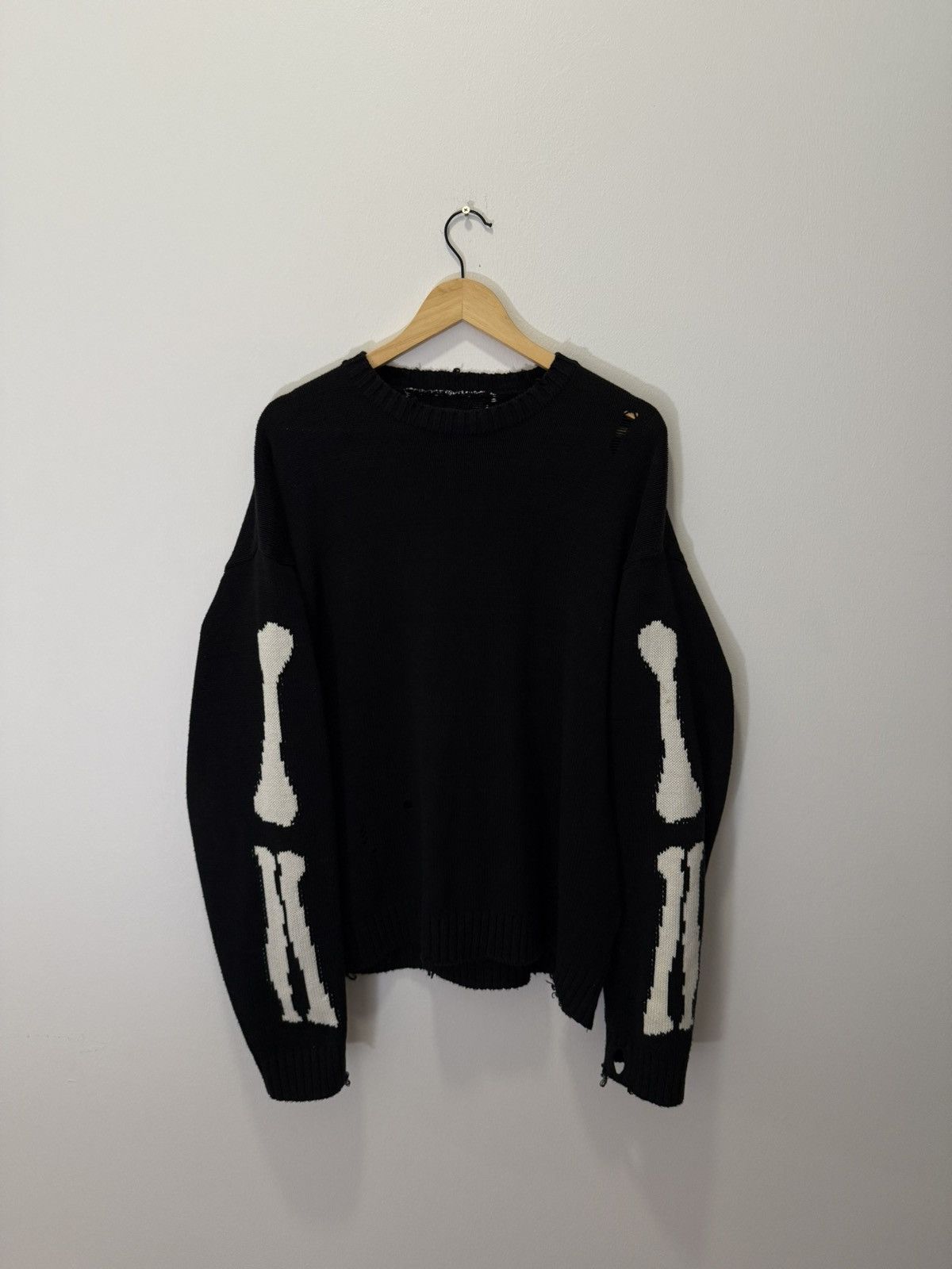 Kapital 5G COTTON KNIT BONE CREW SWEATER Size US L / EU 52-54 / 3 - 1 Thumbnail