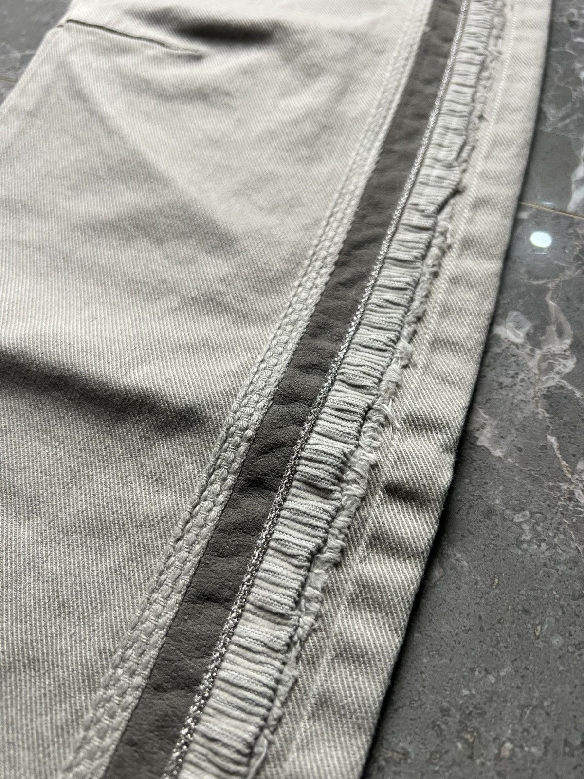 Balmain Balmain by Christophe Decarnin Striped Grey Jeans Size US 29 - 3 Thumbnail