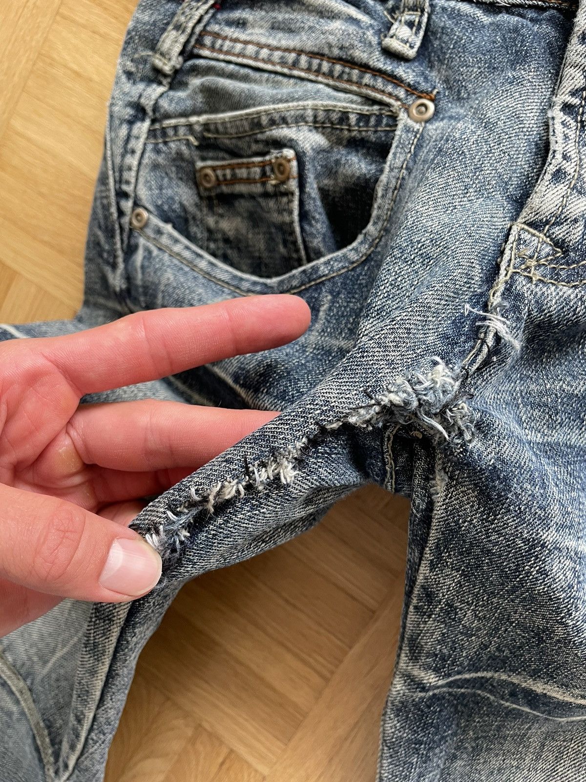 Japanese Brand Bleached double pocket denim Size US 30 / EU 46 - 5 Thumbnail
