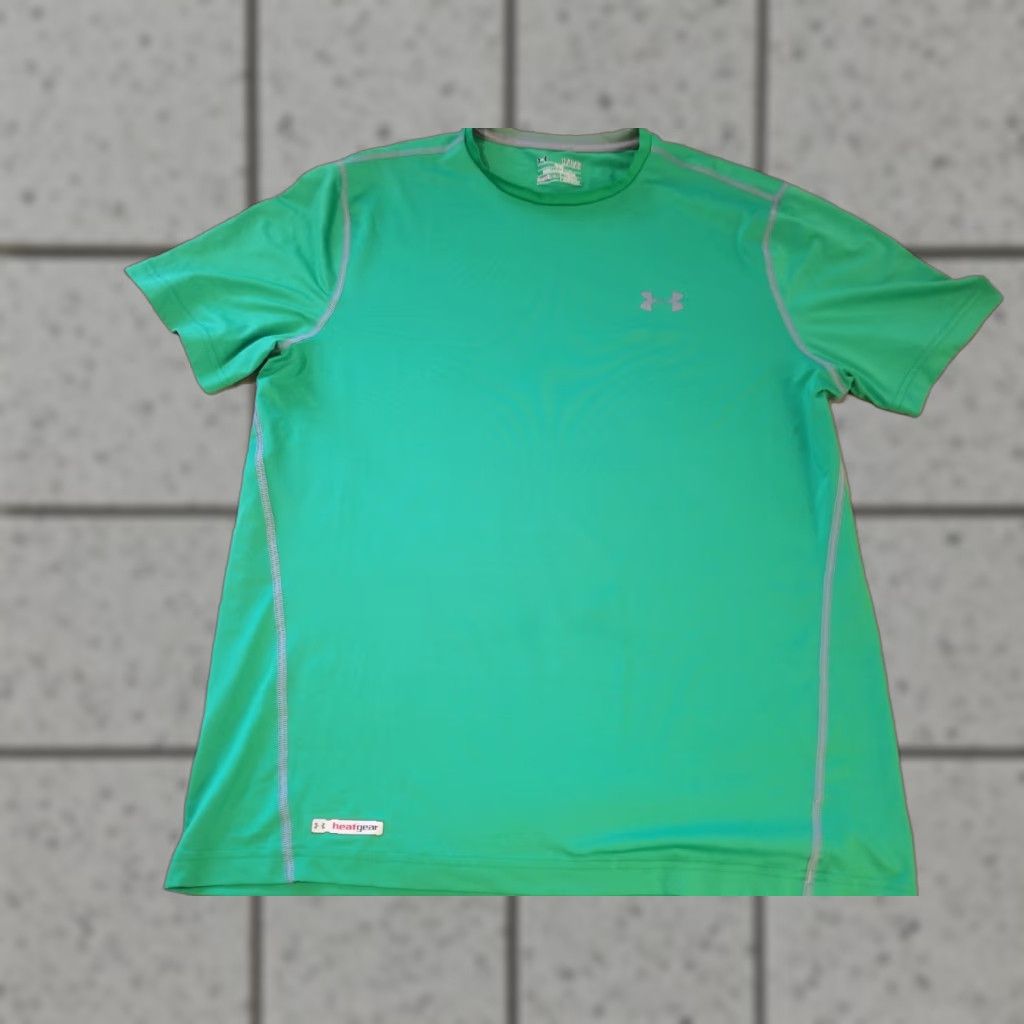 Under Armour Under Armour Shirt XL Mens Green Athletic T-Shirt Gym Workout Activewear Size US XL / EU 56 / 4 - 1 Thumbnail