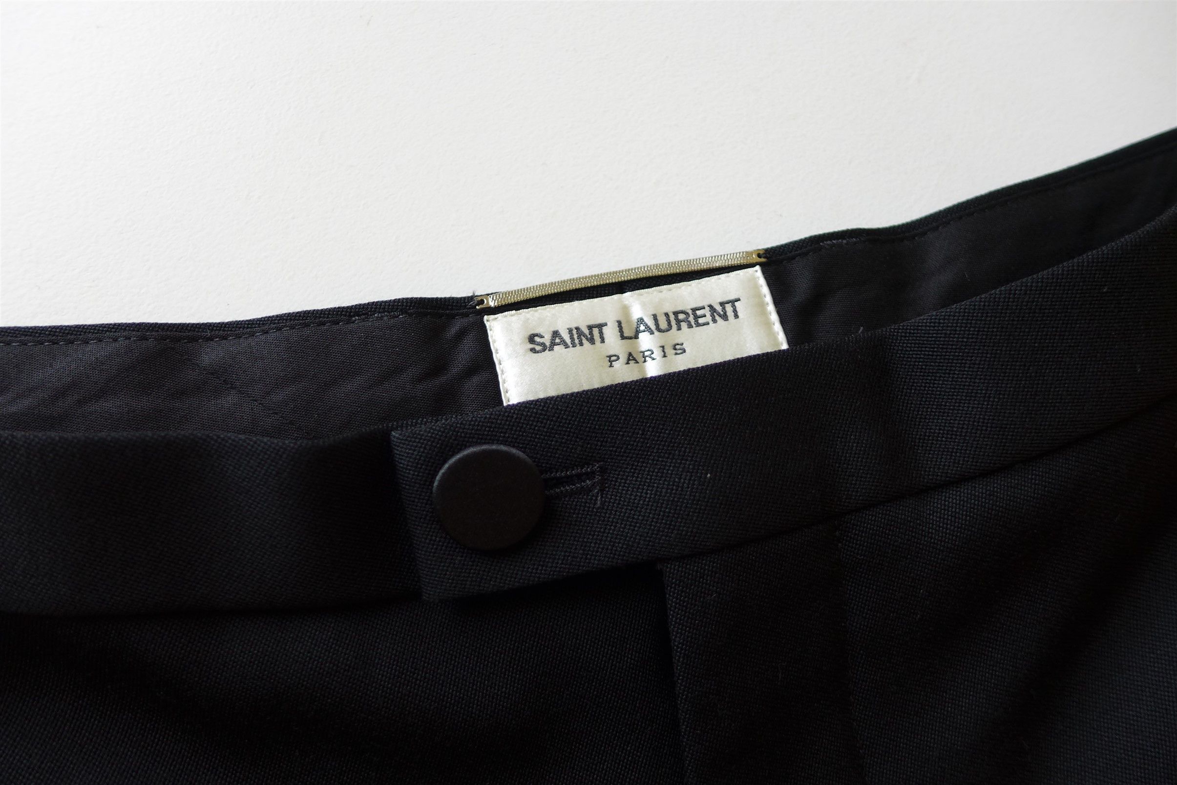 Saint Laurent Paris Saint Laurent Tuxedo Trousers - Black Wool Size US 34 / EU 50 - 14 Thumbnail