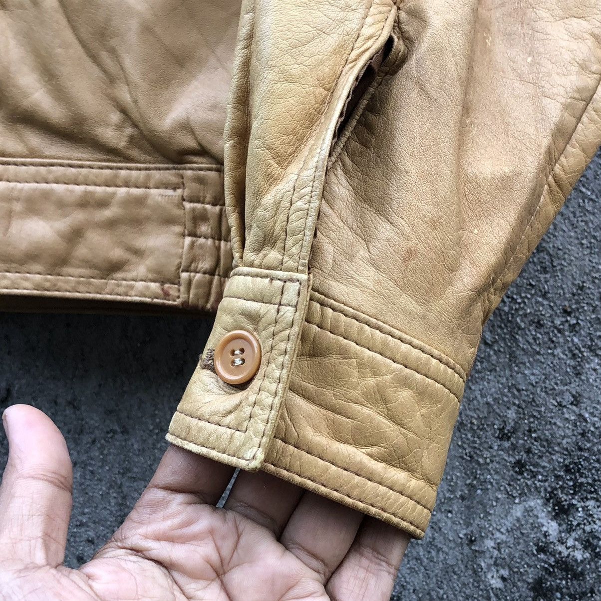 Vintage Vintage Japanese Brand Takagi Fur Cow Leather Bomber Jacket Size US M / EU 48-50 / 2 - 14 Thumbnail