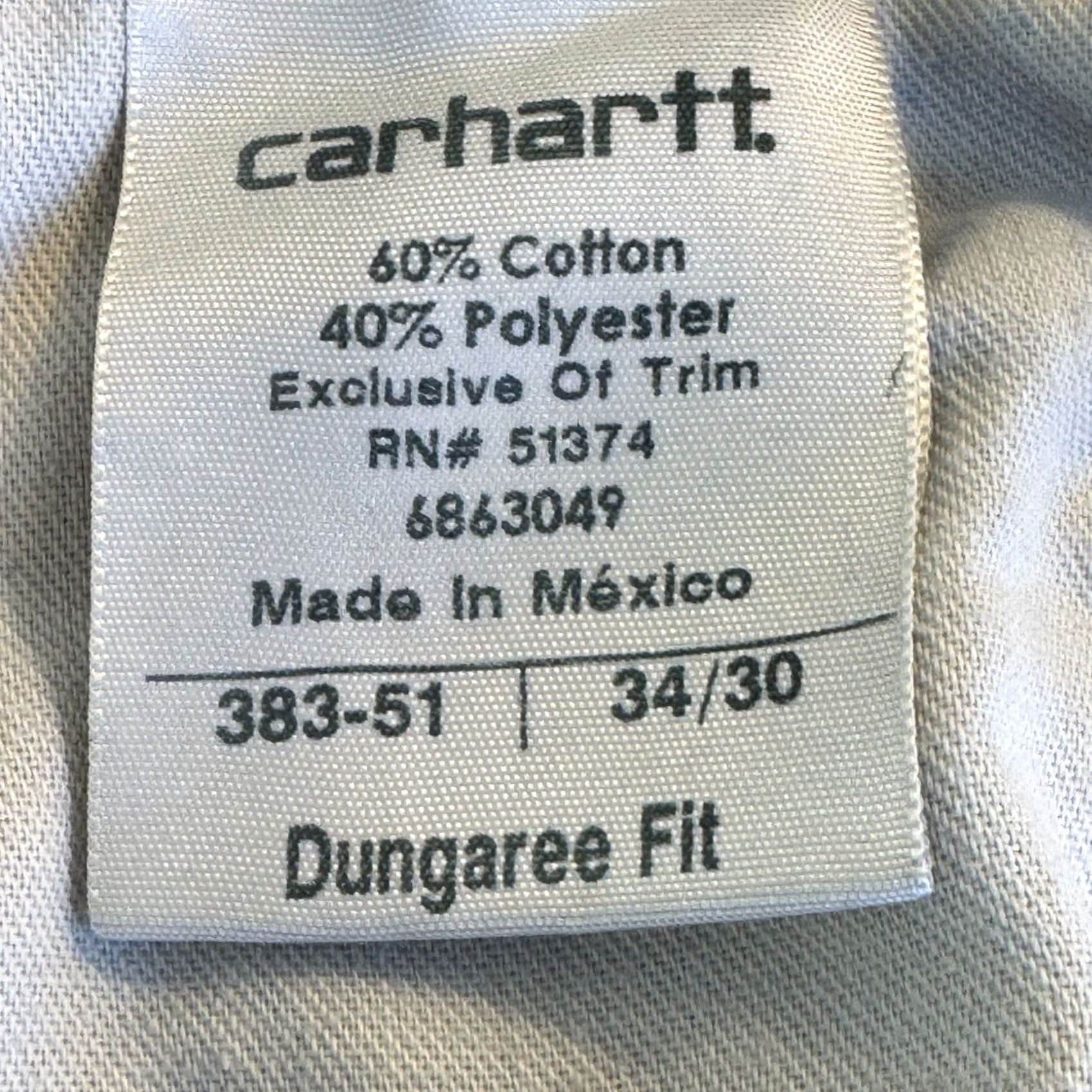 Carhartt Carhartt Carpenter Pants Mens 34 x 30 Brown Canvas Dungaree Fit Workwear Size US 34 / EU 50 - 7 Thumbnail