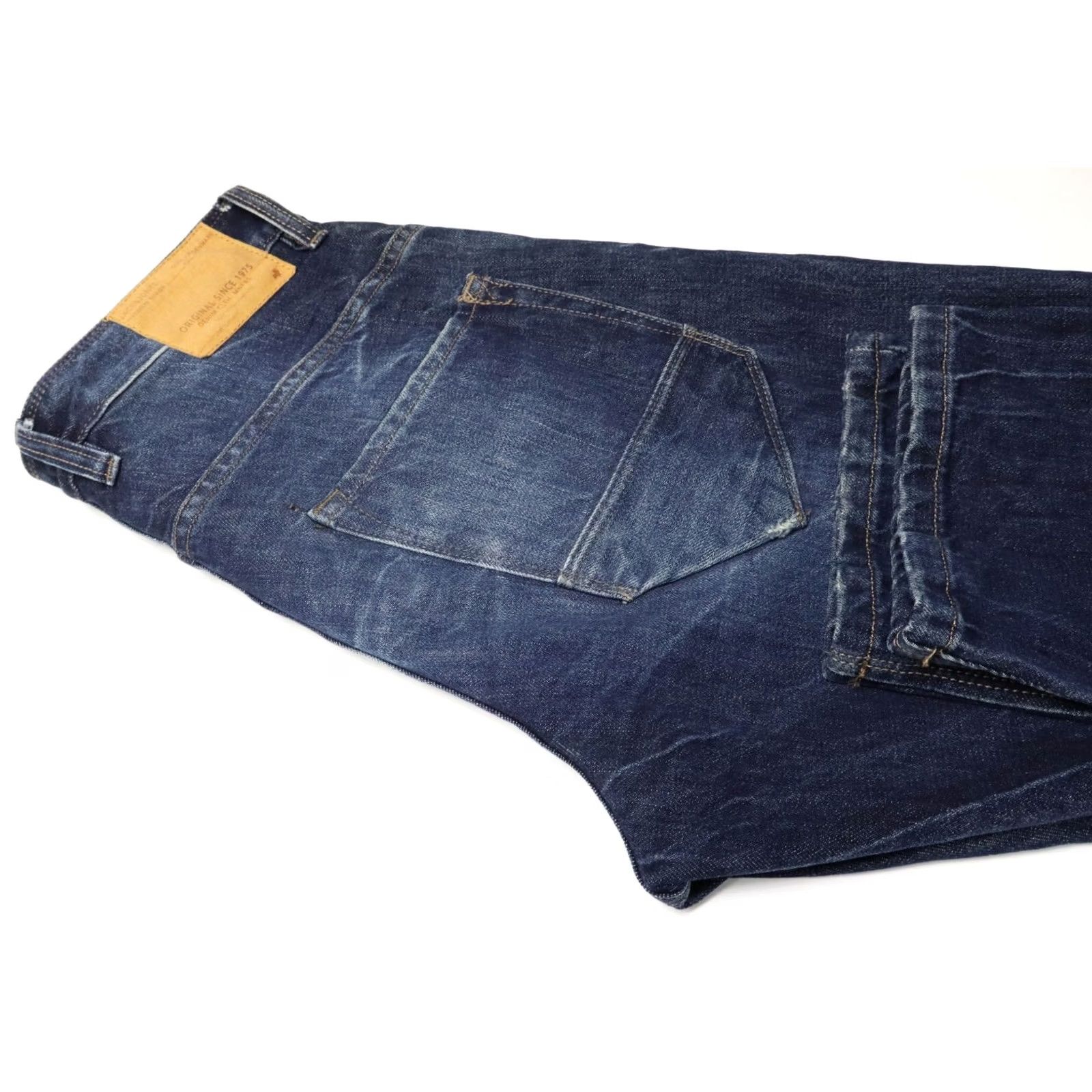 Jack & Jones JACK & JONES Stan Anti Fit Jeans Mens W31/L32 Faded Whiskers Button Fly Blue - Slim Denim - Buy Now Size US 31 - 7 Thumbnail