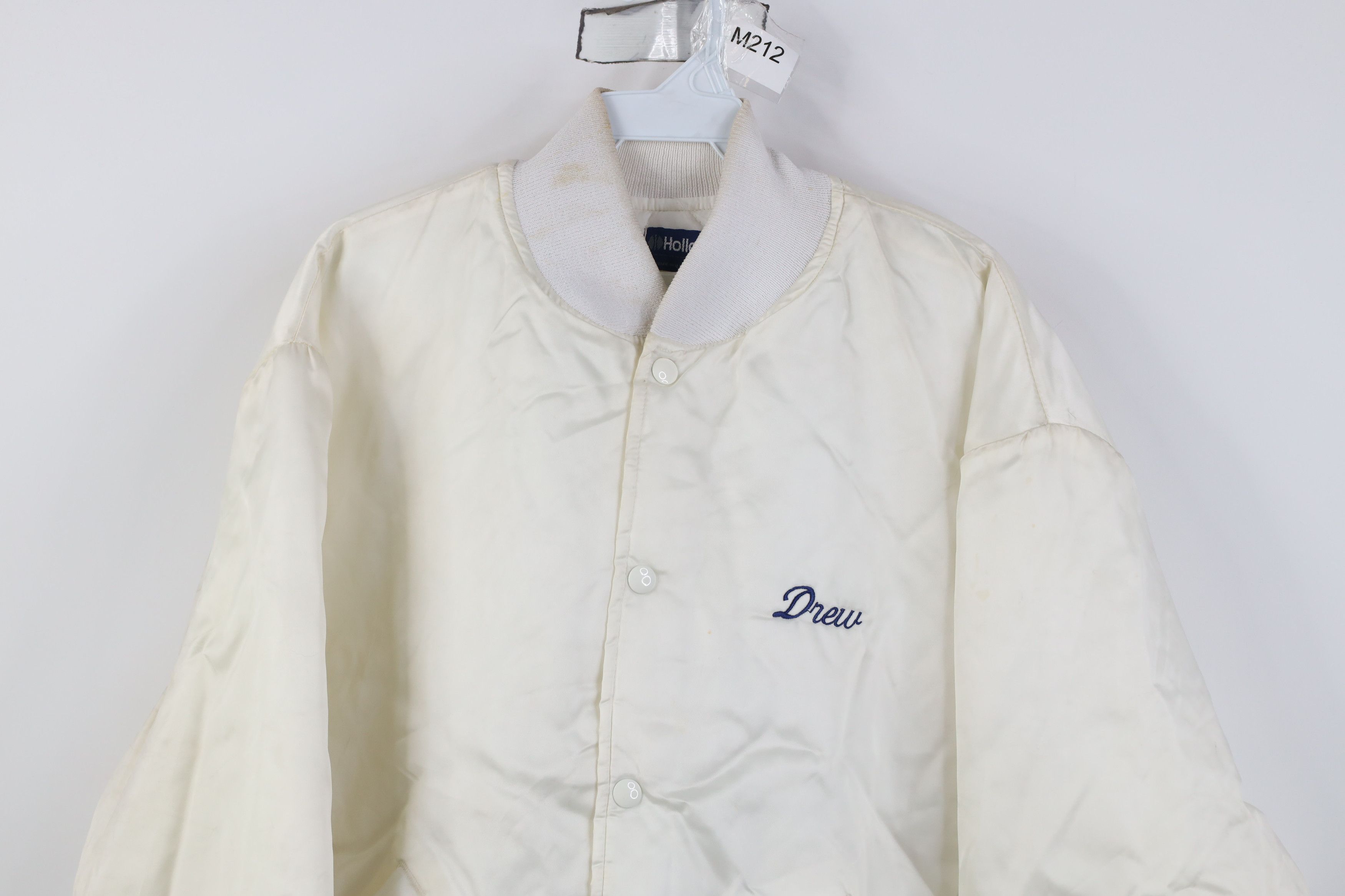 Vintage Vintage 80s 90s Streetwear Satin Bomber Jacket White USA Size US XL / EU 56 / 4 - 2 Thumbnail