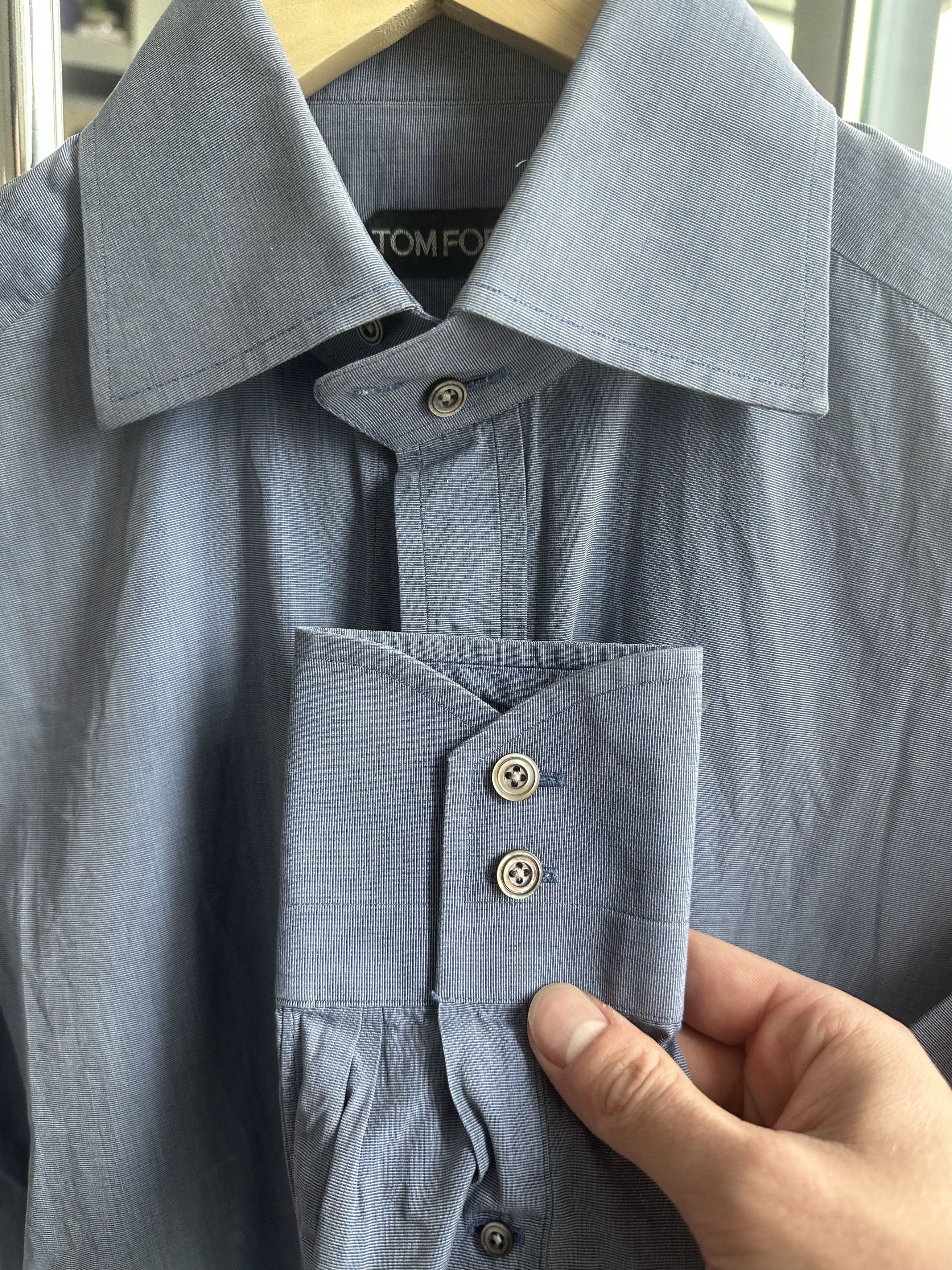 Tom Ford Double Button Collar Dress Shirt Size US M / EU 48-50 / 2 - 1 Thumbnail
