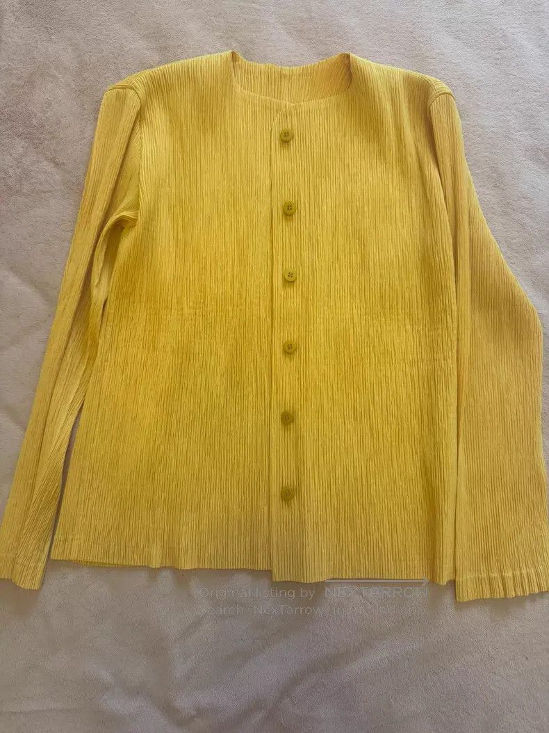 Issey Miyake Issey Miyake Yellow toothpick top Size M / US 6-8 / IT 42-44 - 2 Thumbnail