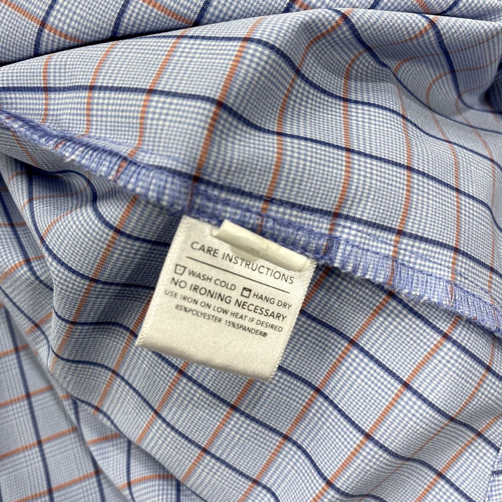 Mizzen+Main Mizzen+Main Shirt Mens 2XL Trim Blue Check Performance Stretch Shirt Men 2XL Slim Casual Button-Up Size US XXL / EU 58 / 5 - 5 Thumbnail