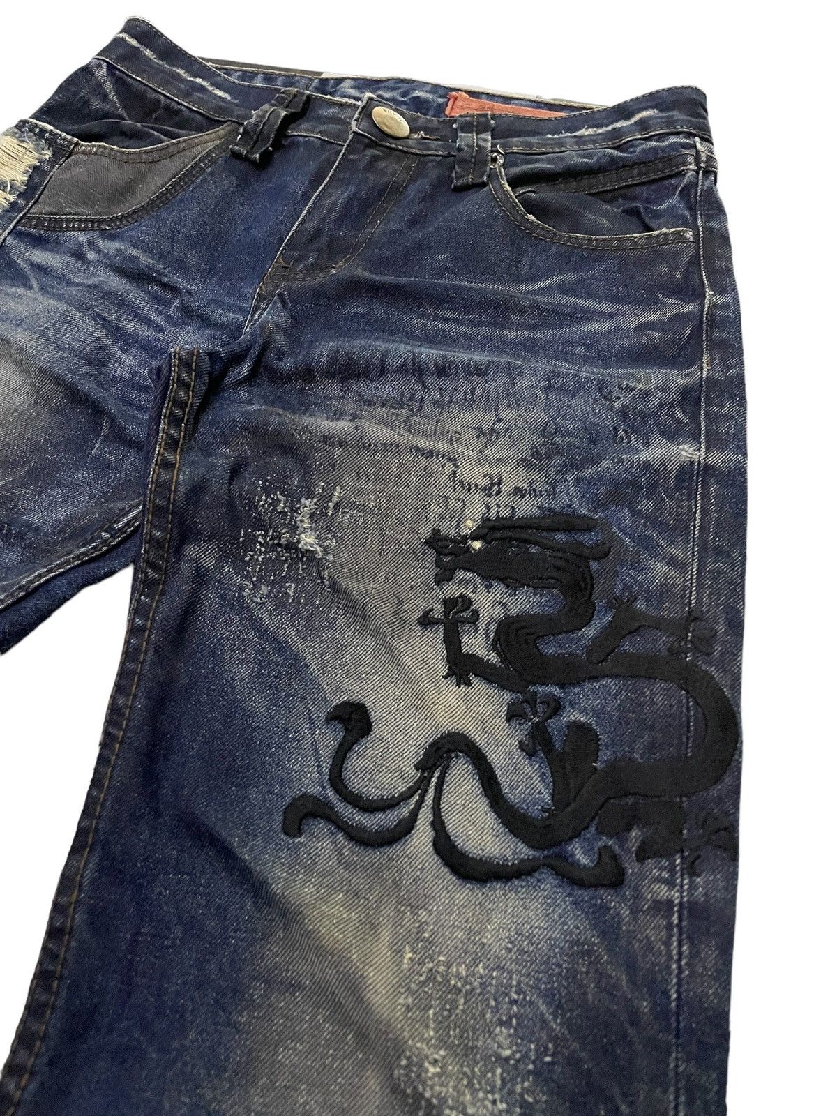 Japanese Brand × Kapital Cattan Farm Japan Uru Boro Claw Mark Dirt Wash Jeans Size US 30 / EU 46 - 9 Thumbnail