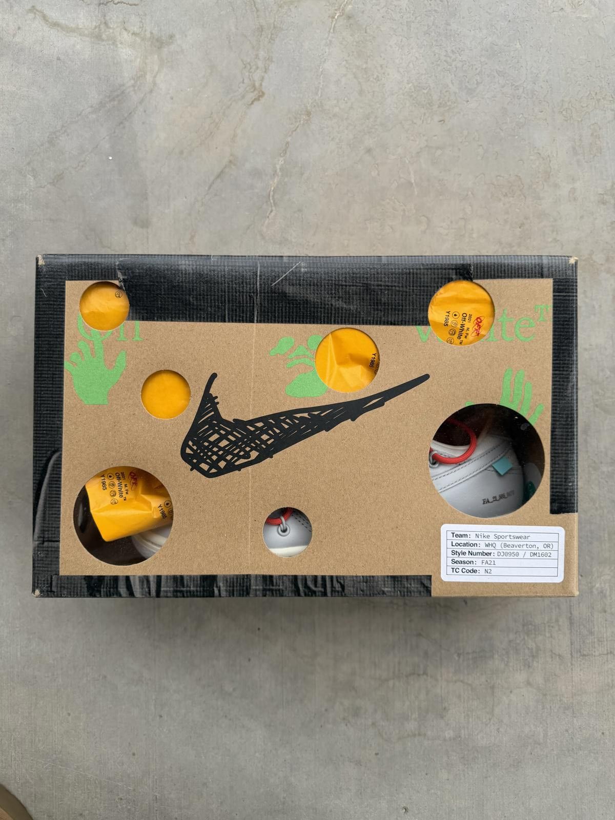 Nike Nike Dunk Low Off-White Lot 23 Size 8 DS OG All Size US 8 / EU 41 - 8 Thumbnail