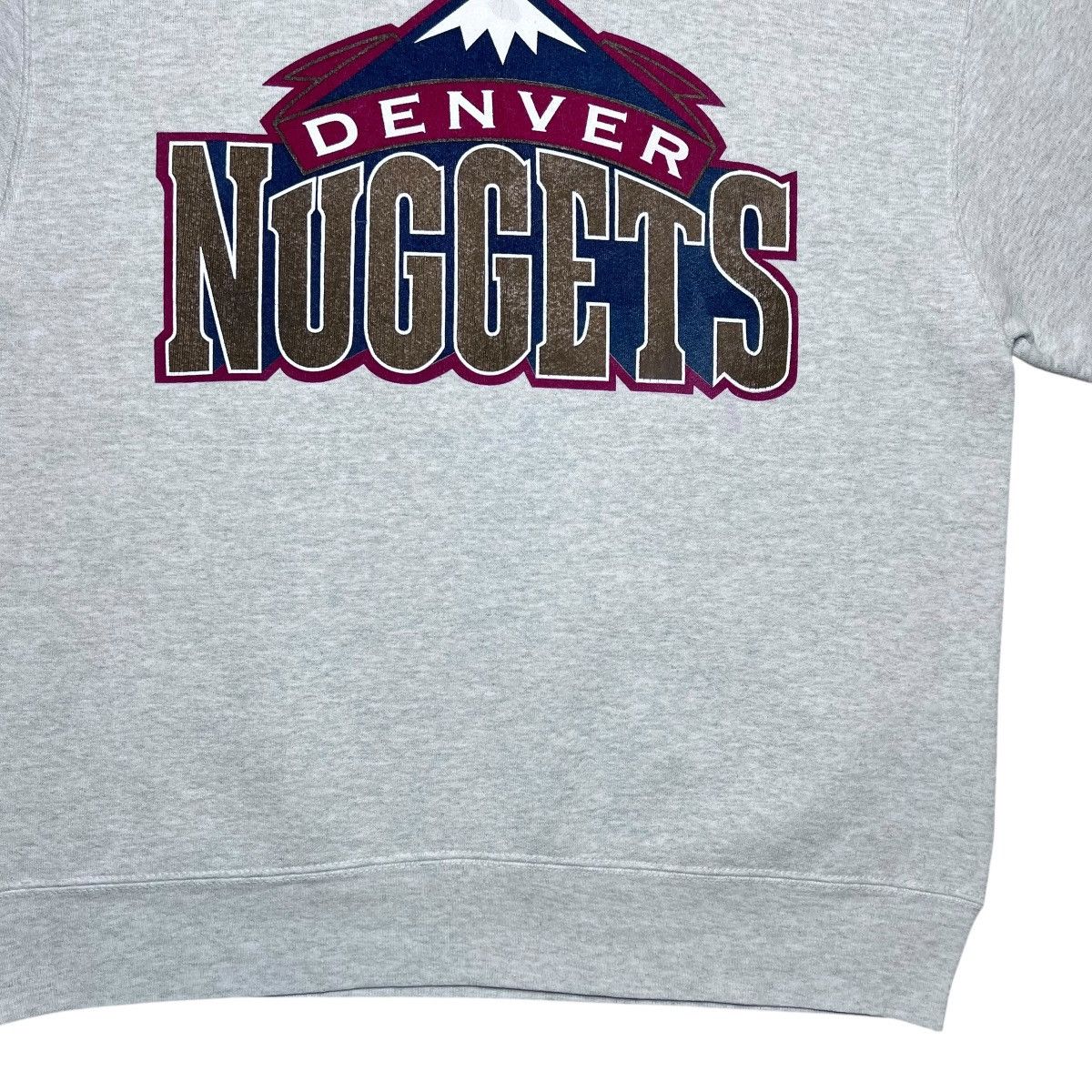 NBA Vintage 90s NBA Denver Nuggets Spell Out 3D Logo Sweatshirt Size US L / EU 52-54 / 3 - 8 Thumbnail