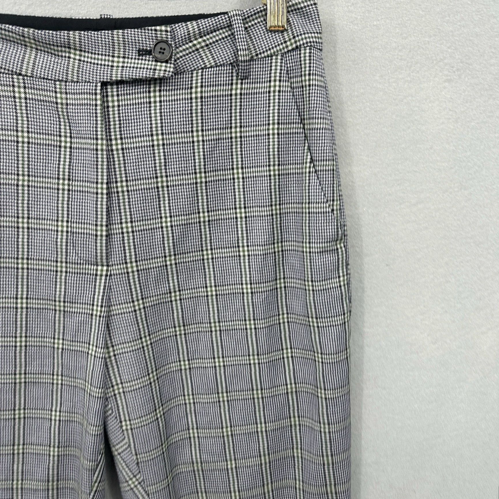 6397 6397 Pants Trousers Womens 4 Plaid Ankle Taper Brown Houndstooth Wool 96% Elastane 4% Slim Front Regular Homespun 80s 90s Hipster Women Size 27" / US 4 / IT 40 - 7 Thumbnail