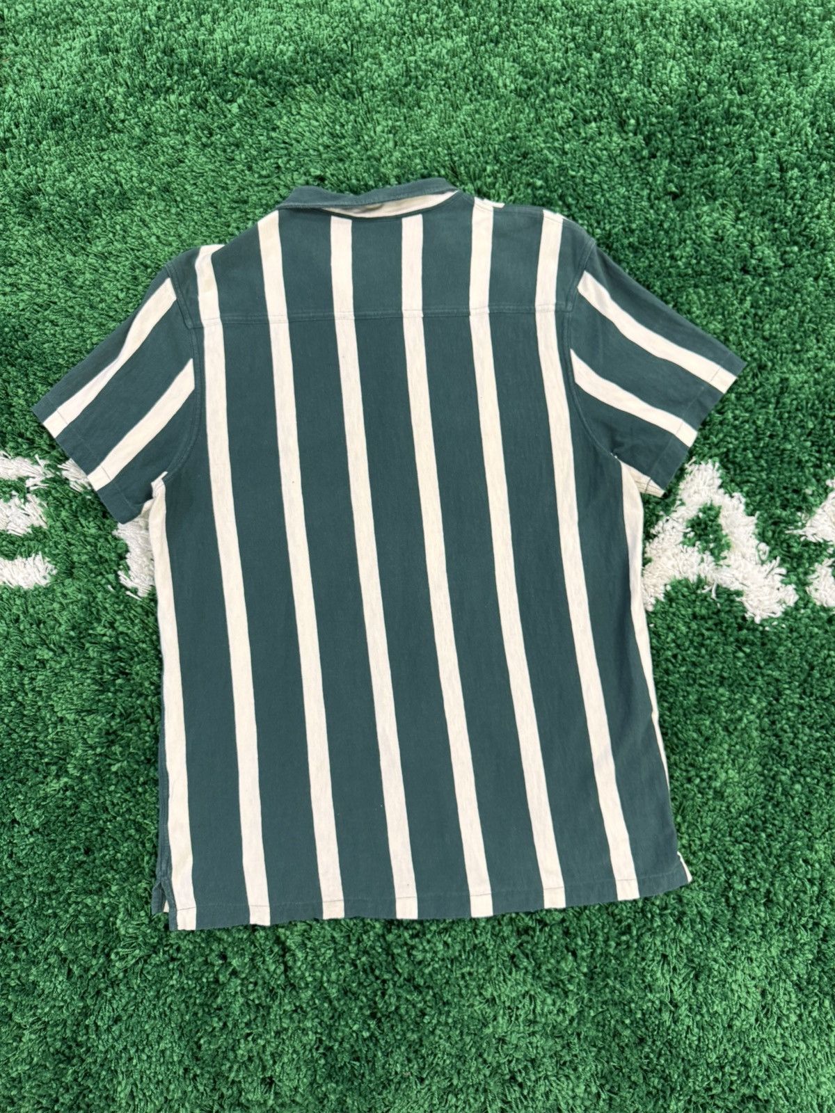J.Crew RARE J.Crew Kraft Goods Forest Green Striped Yarn Polo XL Size US XL / EU 56 / 4 - 4 Thumbnail