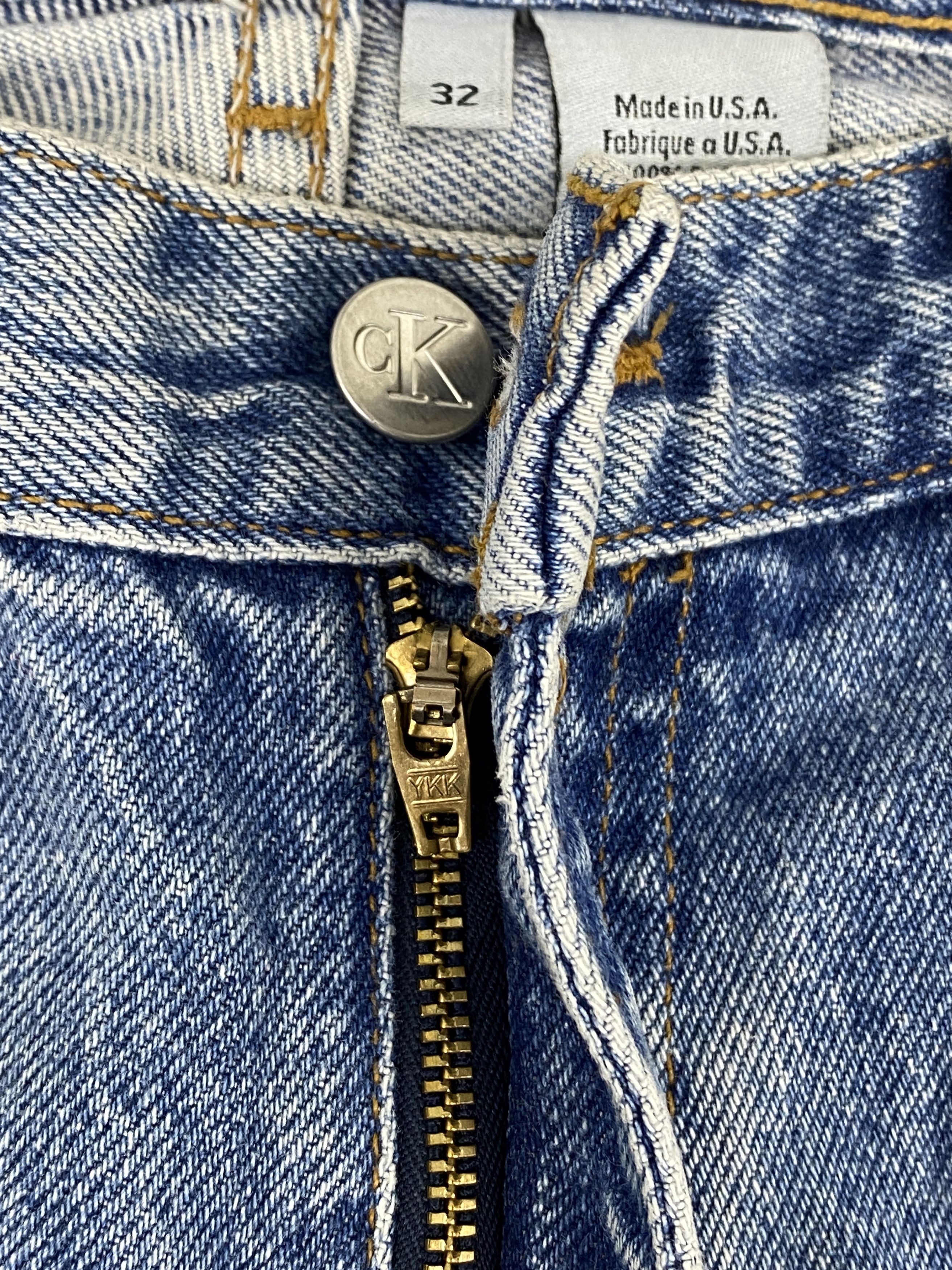 Calvin Klein Vintage Calvin Klein Made In USA Faded Blue Jeans 32x32 Size US 32 / EU 48 - 14 Thumbnail