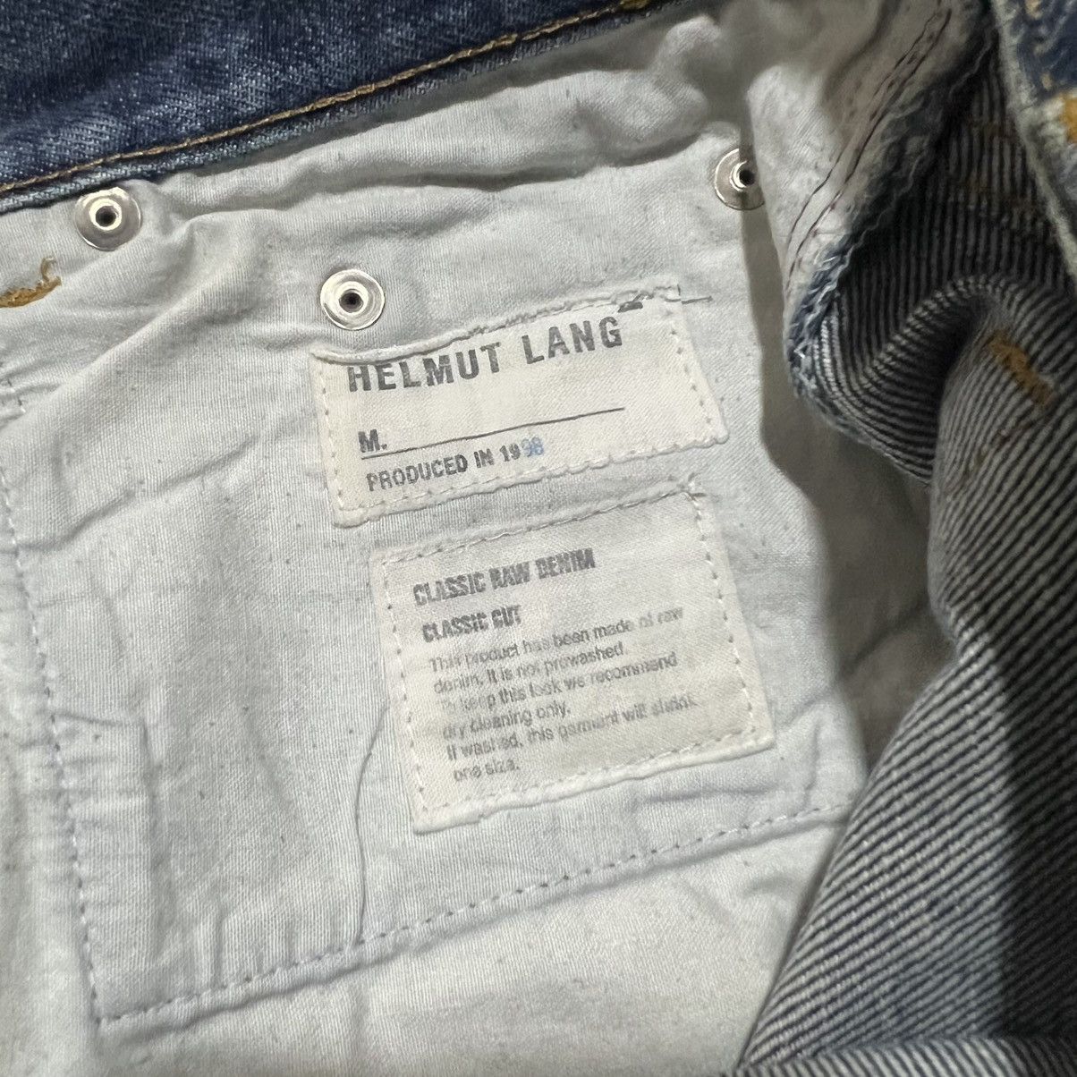 Helmut Lang Helmut Lang 1998 Worn & Altered Classic Raw Denim Cut Jeans Size US 34 / EU 50 - 9 Thumbnail