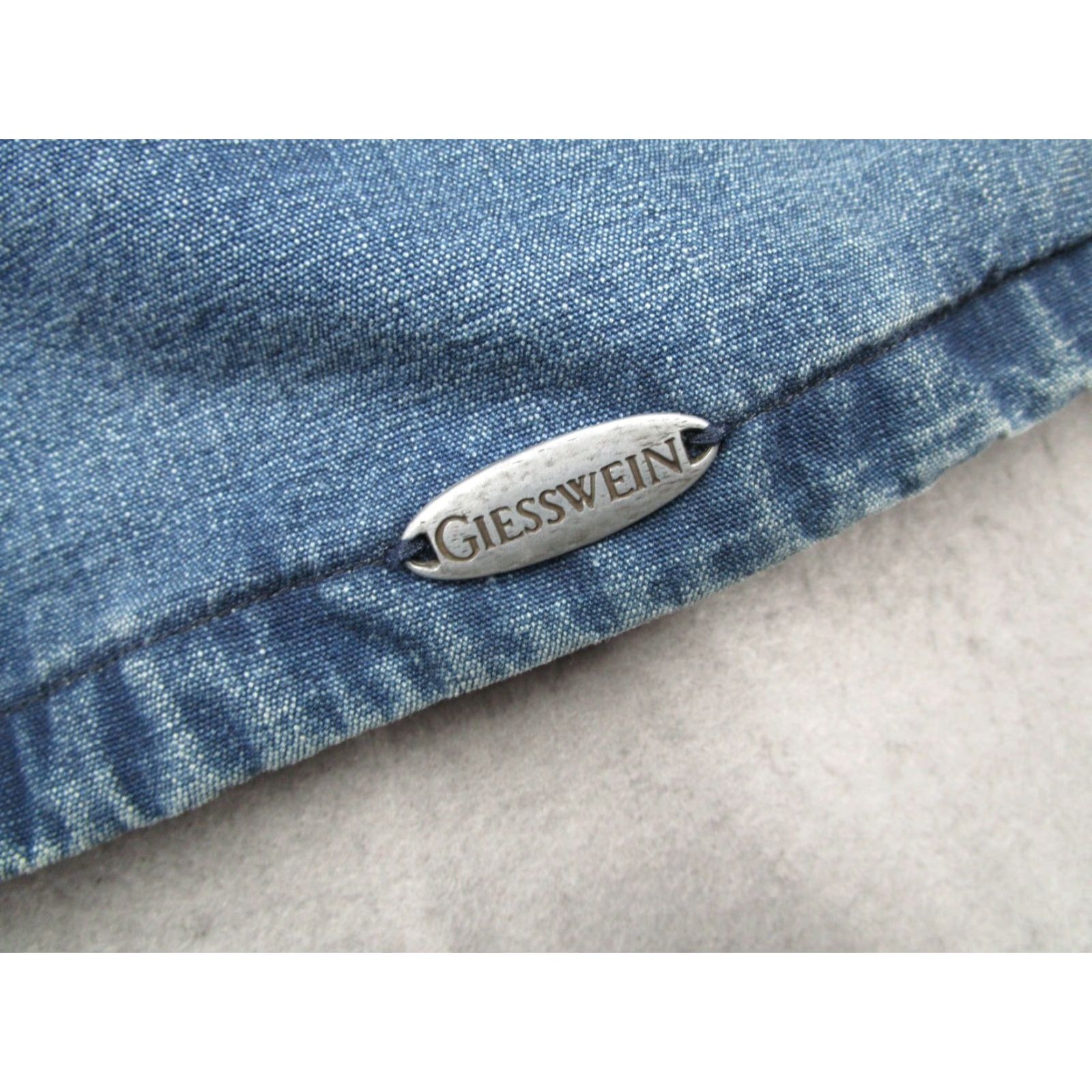 Denime Giesswein Jacket Womens Blue Denim 3/4 Sleeve Button Up Embroidery - Cotton - Made in Austria - Size 40 - Regular Fit - Workwear Category: Jacket Size S / US 4 / IT 40 - 5 Thumbnail