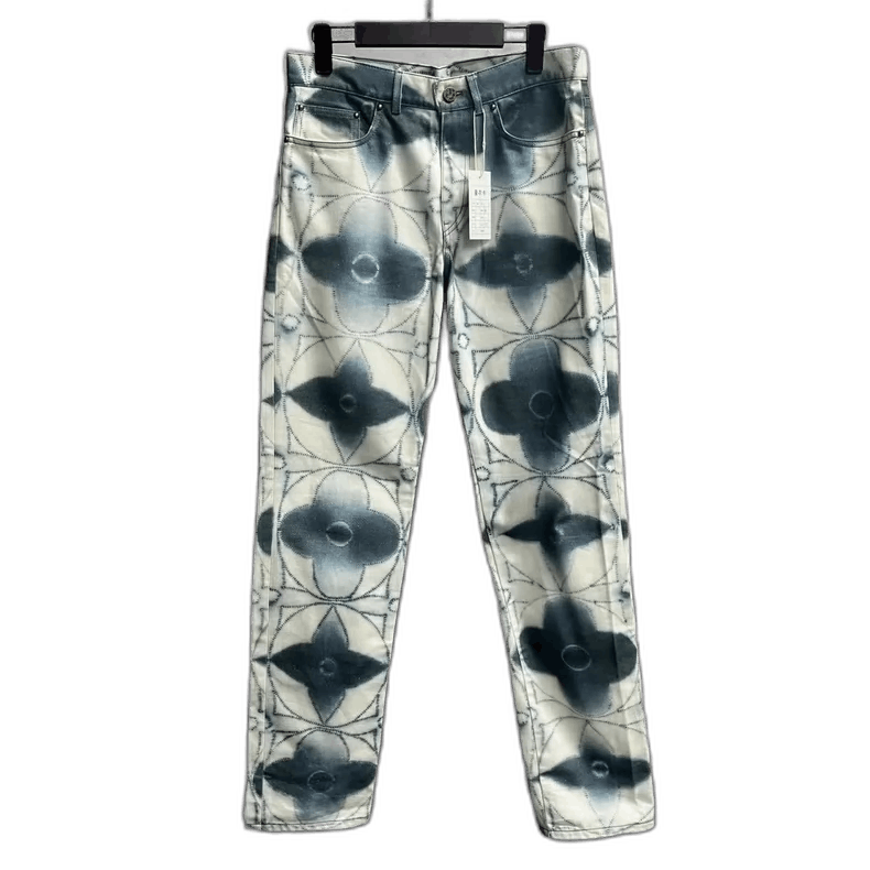 Louis Vuitton Louis Vuitton Blue Tie-Dye Denim Pants Size US 30 / EU 46 - 1 Thumbnail