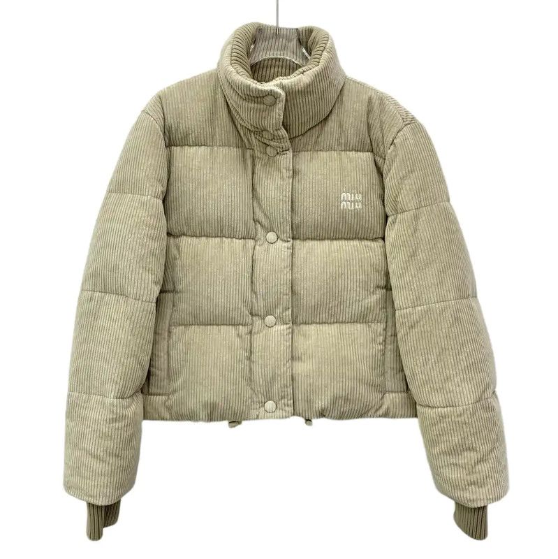 Miu Miu Miu Miu Brown Cotton Women's Puffer Jacket 0089 Size XS / US 0-2 / IT 36-38 - 1 Thumbnail