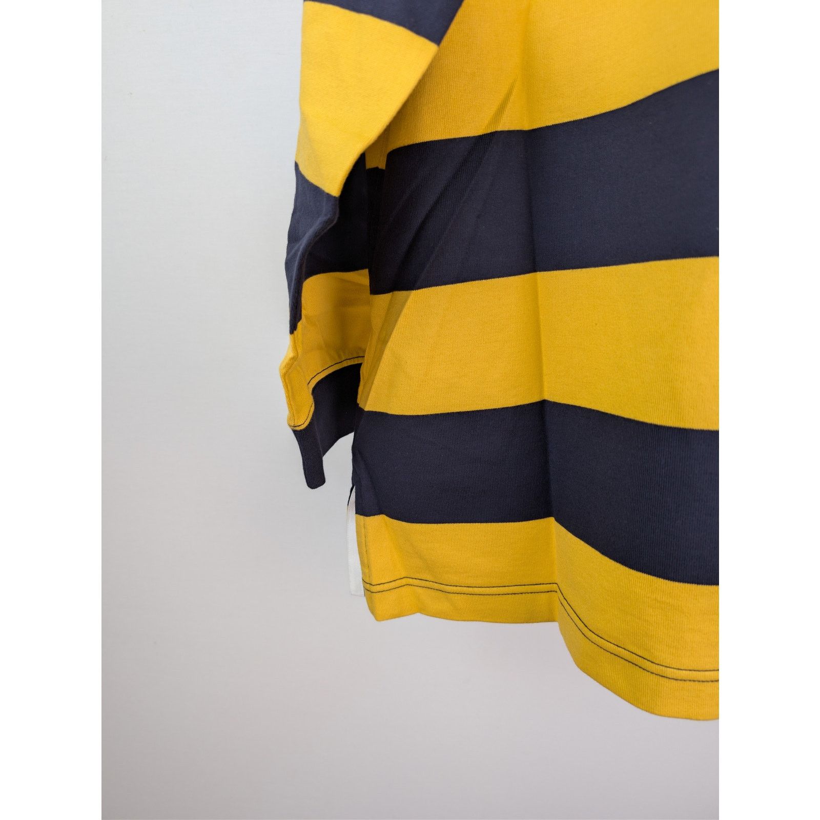 Moncler × Palm Angels o1rshd1 Striped Cotton Polo Shirt in Yellow / Blue Size US L / EU 52-54 / 3 - 13 Thumbnail