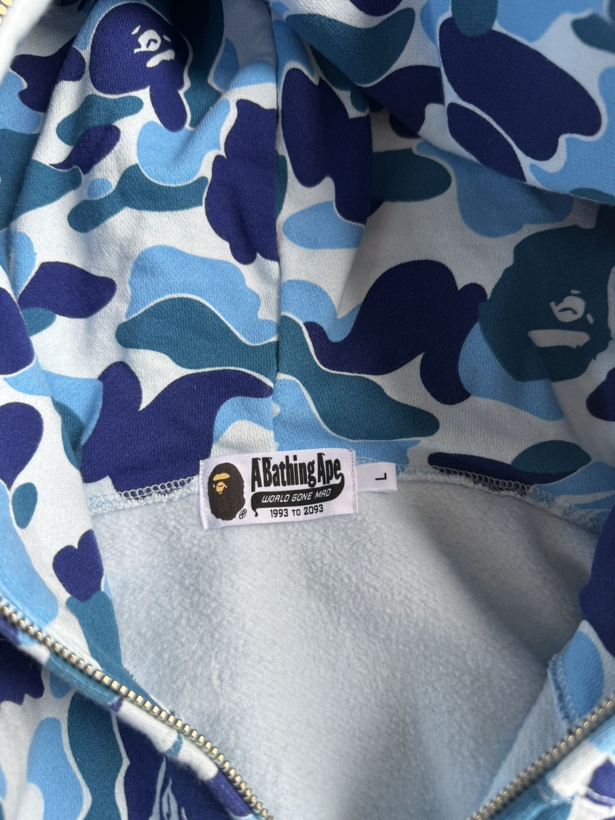 Bape BAPE “Shark” full-zip, camo print “PONR” Blue Size US L / EU 52-54 / 3 - 5 Thumbnail