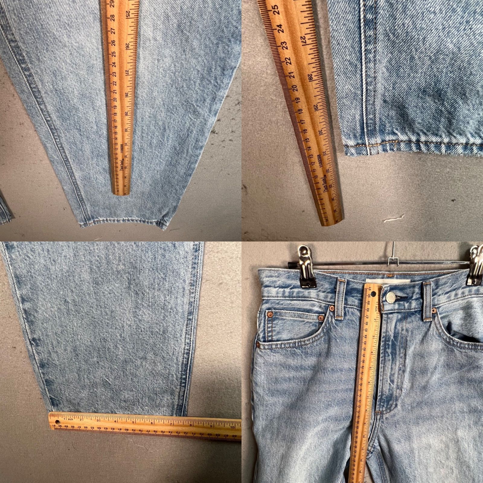 Denime Denim Forum 90s Vintage High Rise Straight Jeans Womens Size 27 Blue Cotton Classic Retro Size 27" / US 4 / IT 40 - 8 Thumbnail
