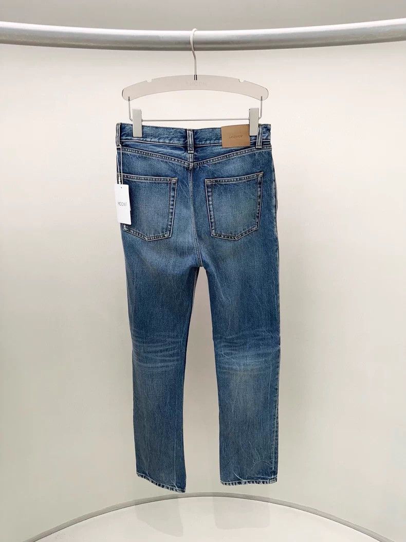 Saint Laurent Paris Saint Laurent Paris Dark Blue Straight Leg Jeans Size US 29 - 2 Thumbnail