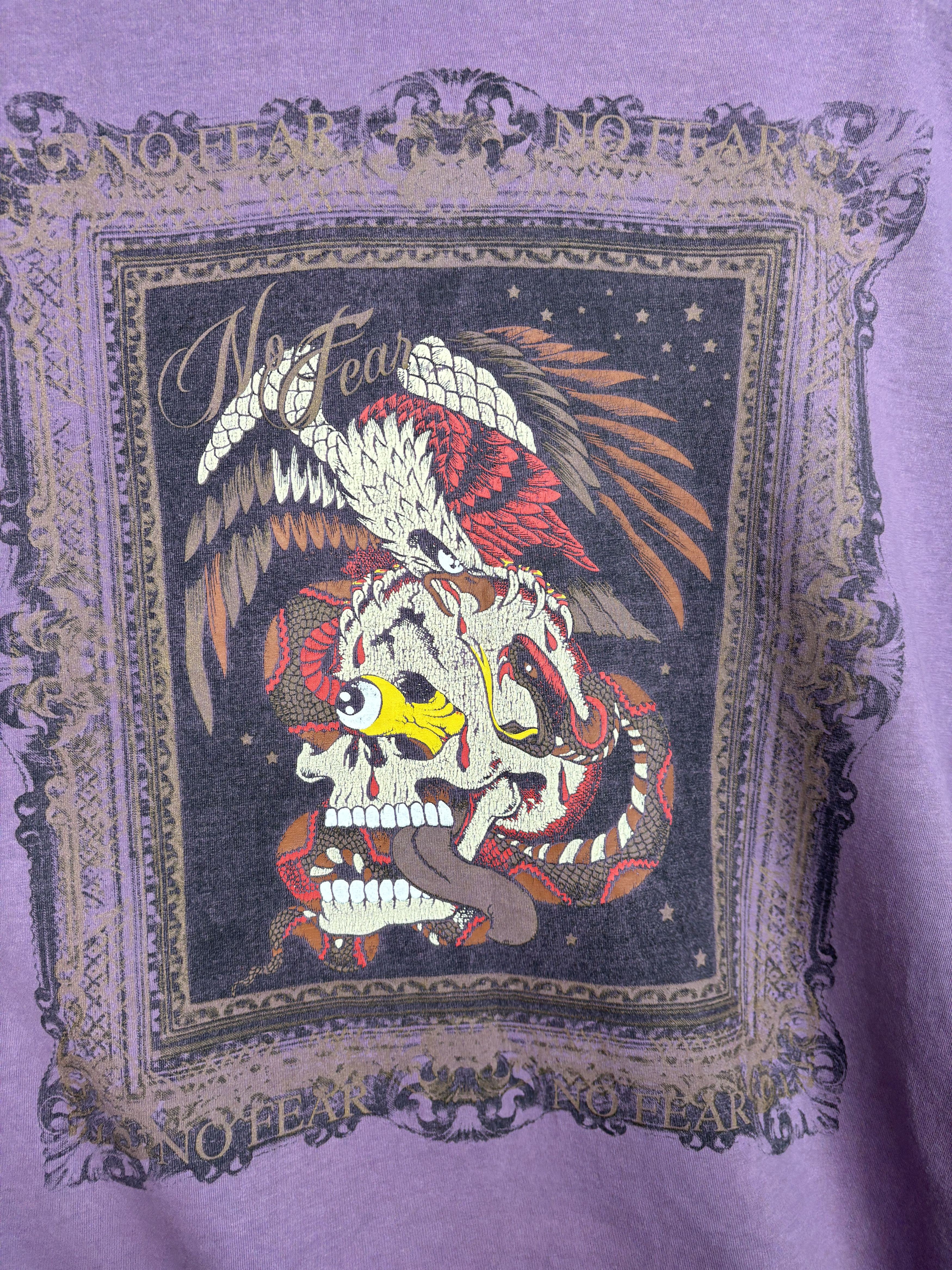 No Fear × Vintage Vintage No Fear Eagle Snake Skull T-shirt Size US XXL / EU 58 / 5 - 10 Thumbnail