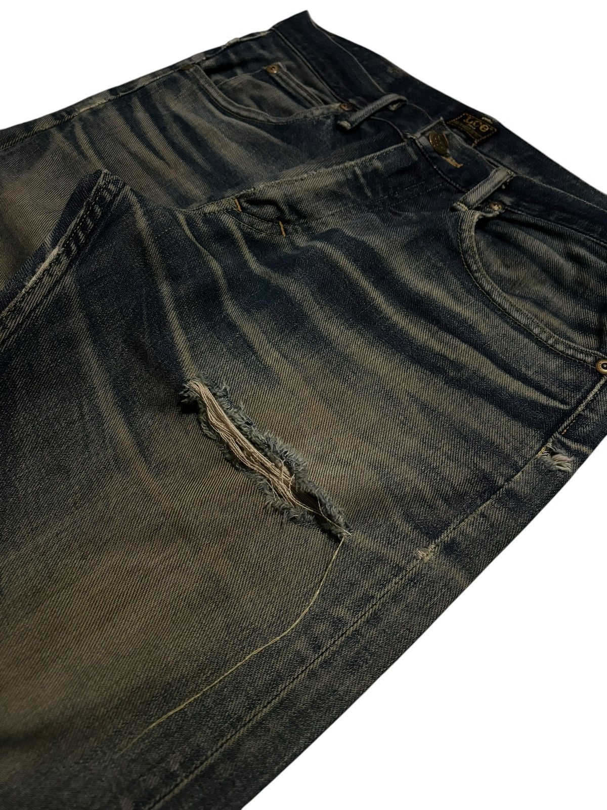 Comme des Garcons Y2k Lee Selvedge Lot 101 Distressed Season Faded Jeans Size US 30 / EU 46 - 6 Thumbnail