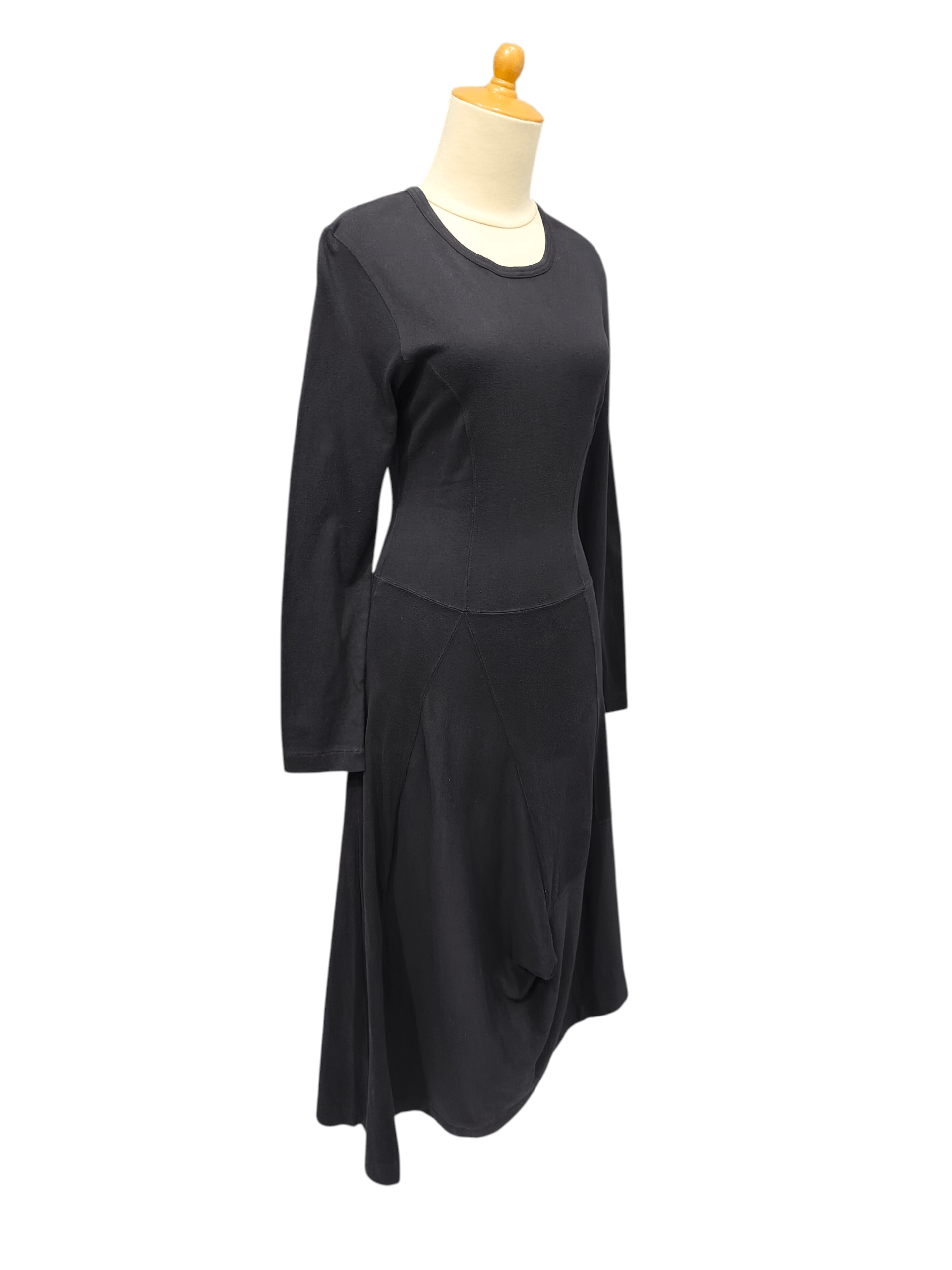 Comme des Garcons 90s CDG-Archive Experimental Cutting Asymmetric Draped Dress Size M / US 6-8 / IT 42-44 - 2 Thumbnail