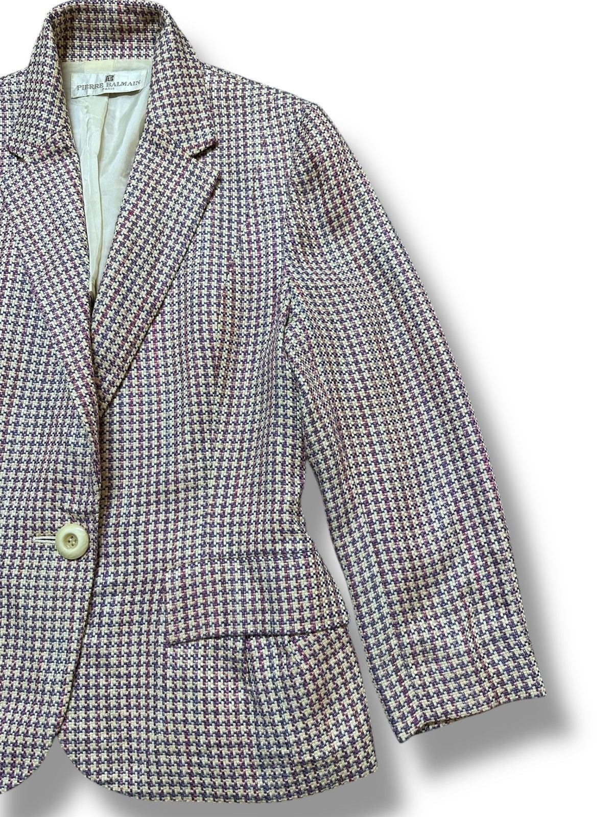 Pierre Balmain Vintage Pierre Balmain Thom Browne Check Slim Blazer Size S / US 4 / IT 40 - 3 Thumbnail