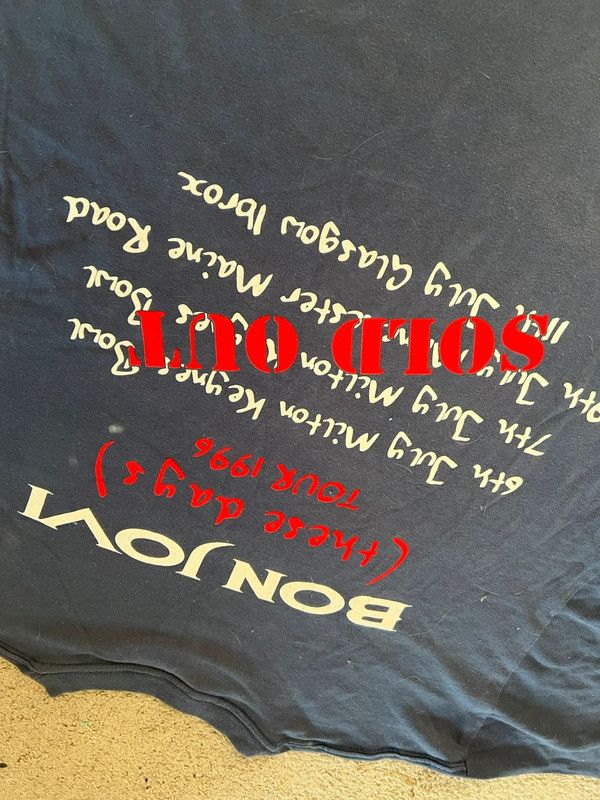 Band Tees × Bon Jovi tshirt Bon Jovi These days tour 1996 vintage rare L Size US L / EU 52-54 / 3 - 3 Thumbnail