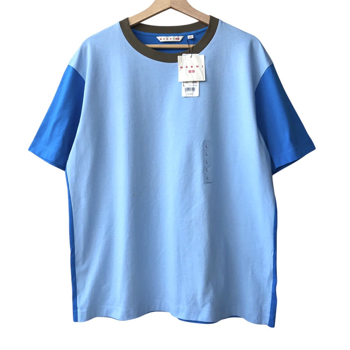 Designer × Marni × Uniqlo BNWT Uniqlo X Marni Italy Blue Boxy Oversize Tee Size US L / EU 52-54 / 3 - 1 Thumbnail