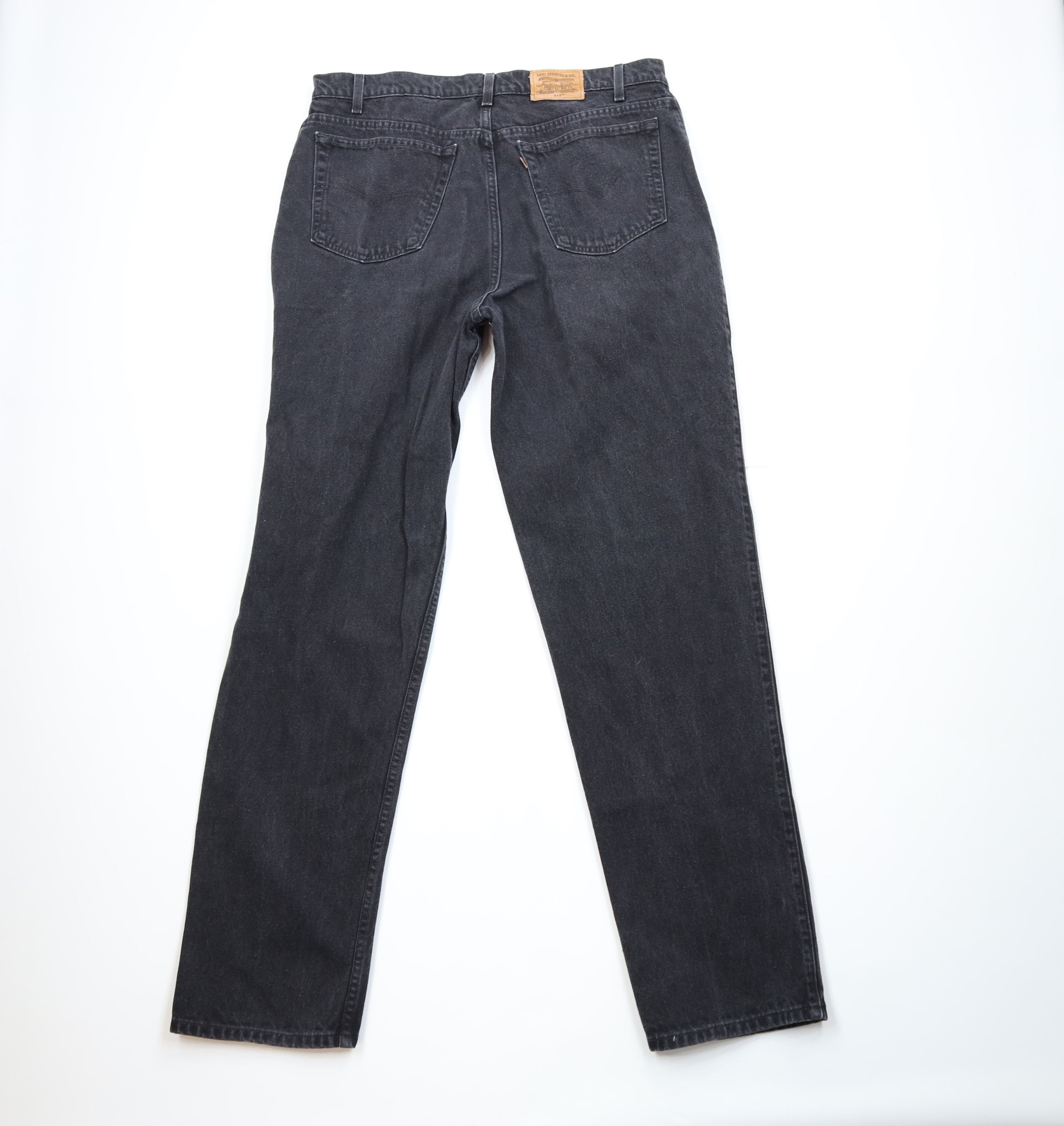 Levi's Vintage 90s Levis 545 Loose Fit Denim Jeans Black Cotton Size US 38 / EU 54 - 8 Thumbnail