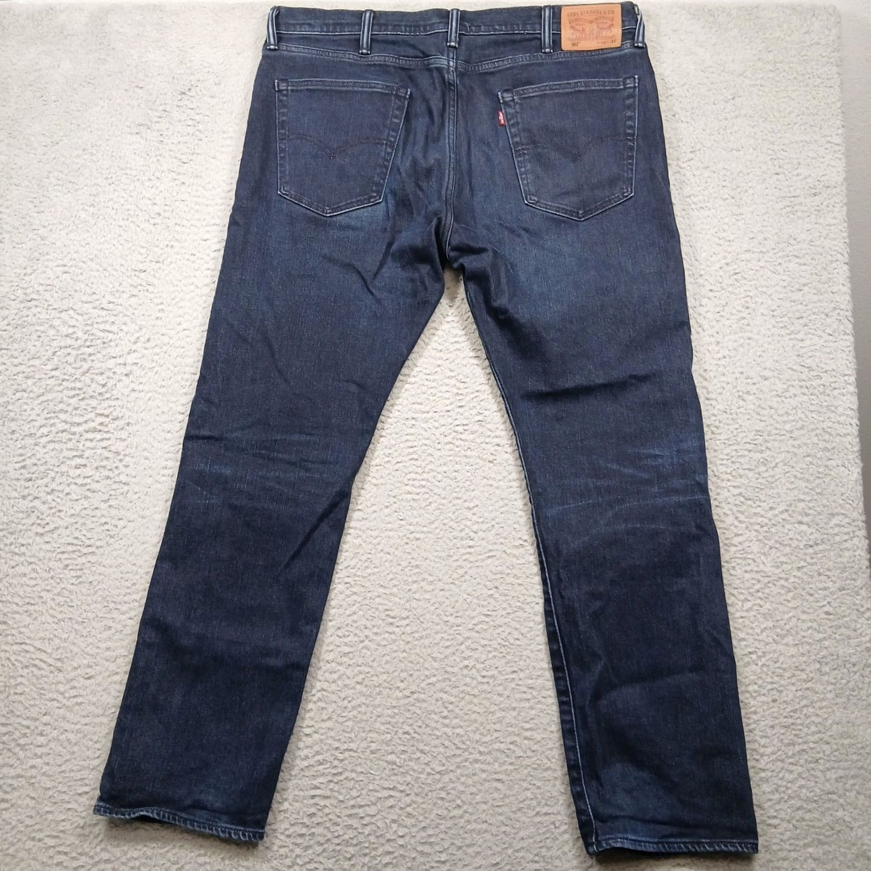 Levi's Levi's 502 Jeans Men's 38x32 Dark Wash Regular Taper Fit Denim Size US 38 / EU 54 - 3 Thumbnail