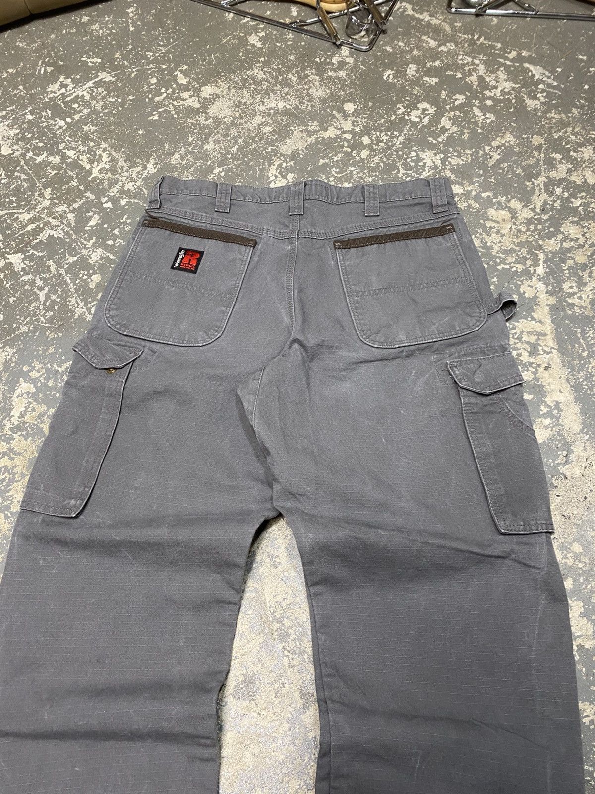 Carhartt × Dickies × Vintage Vintage Wrangler Riggs Carpenter Double Knee Baggy Fit Pants Size US 35 - 9 Thumbnail