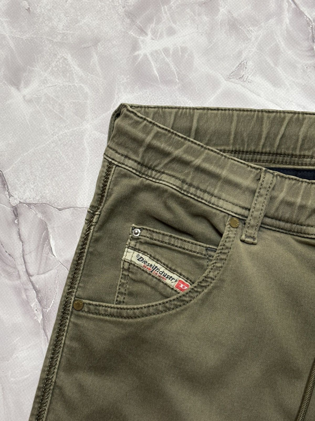 Diesel Diesel Krooley-Ne Jogg Jeans Sweatpants Khaki Green Mens 30 Size US 30 / EU 46 - 6 Thumbnail