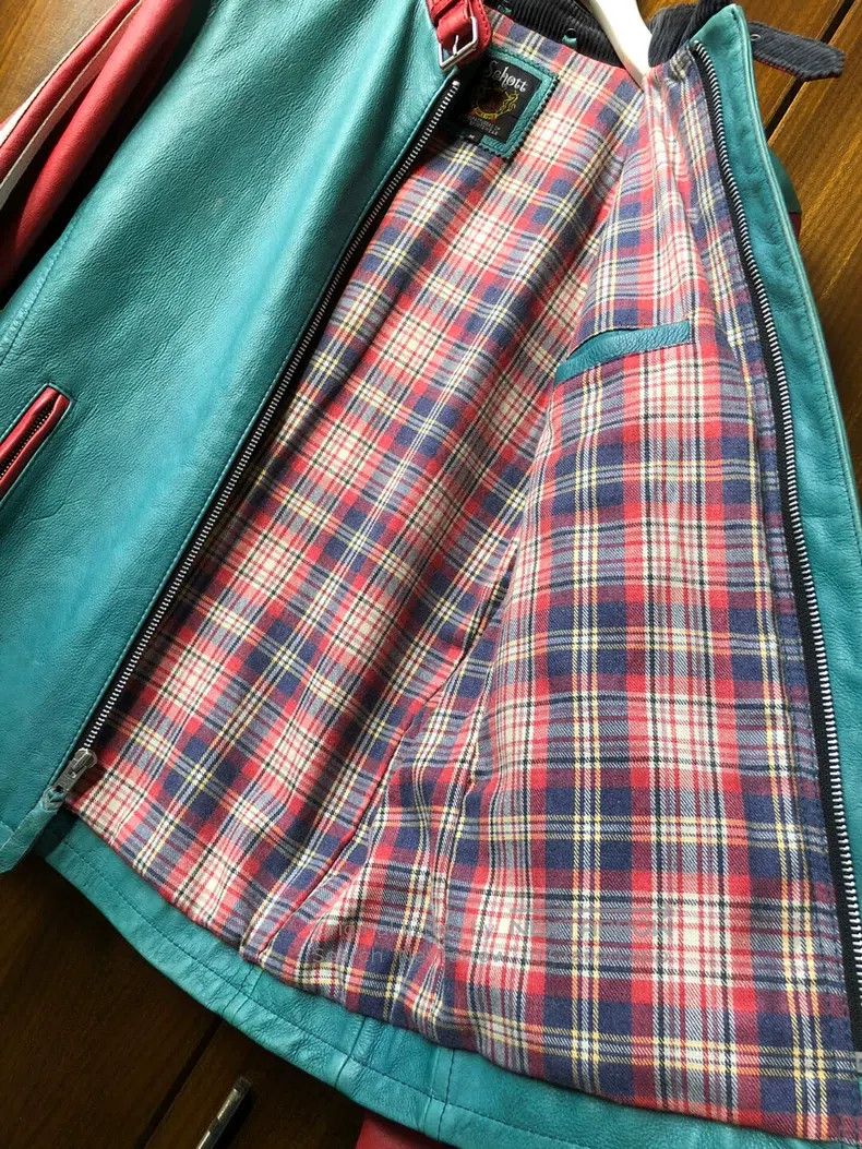 Schott Schott Retro old washing heavy work click red and green co Size US M / EU 48-50 / 2 - 5 Thumbnail
