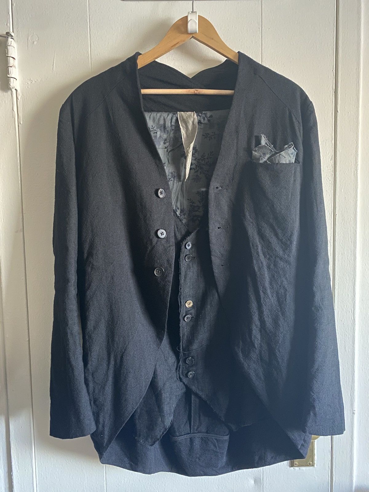 Aleksandr Manamis Aleksandr Manamis Layered Rounded Blazer with Vest Size 38R - 2 Thumbnail