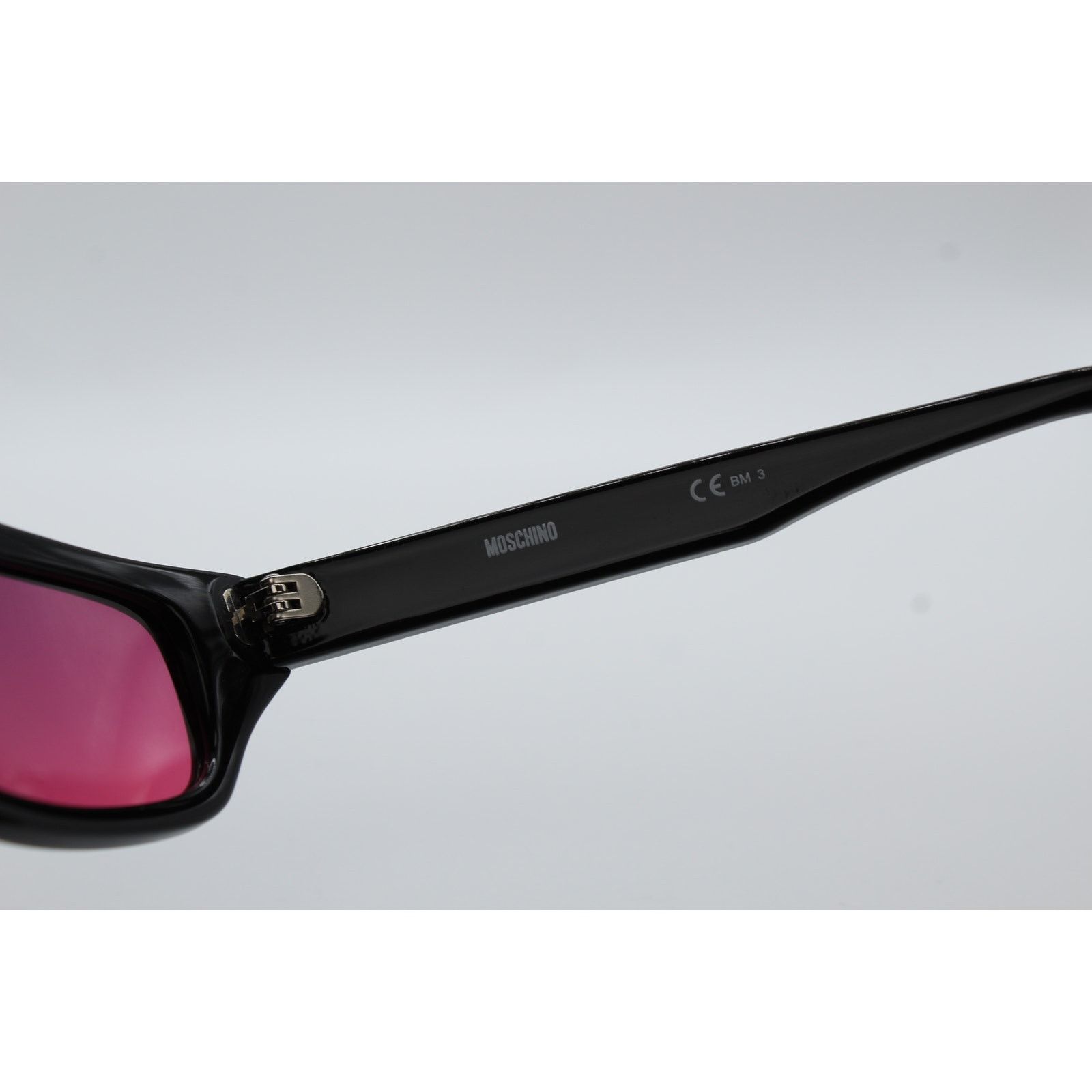 Moschino Moschino MOS047/S 807IR Black & Pink Rectangular Sunglasses Size ONE SIZE - 4 Thumbnail